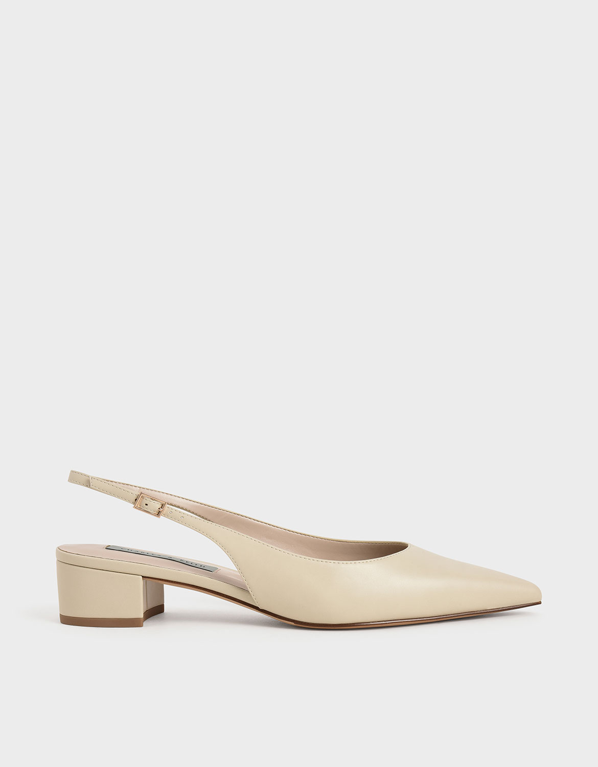 

Pointed Toe Slingback Pumps, Chalk