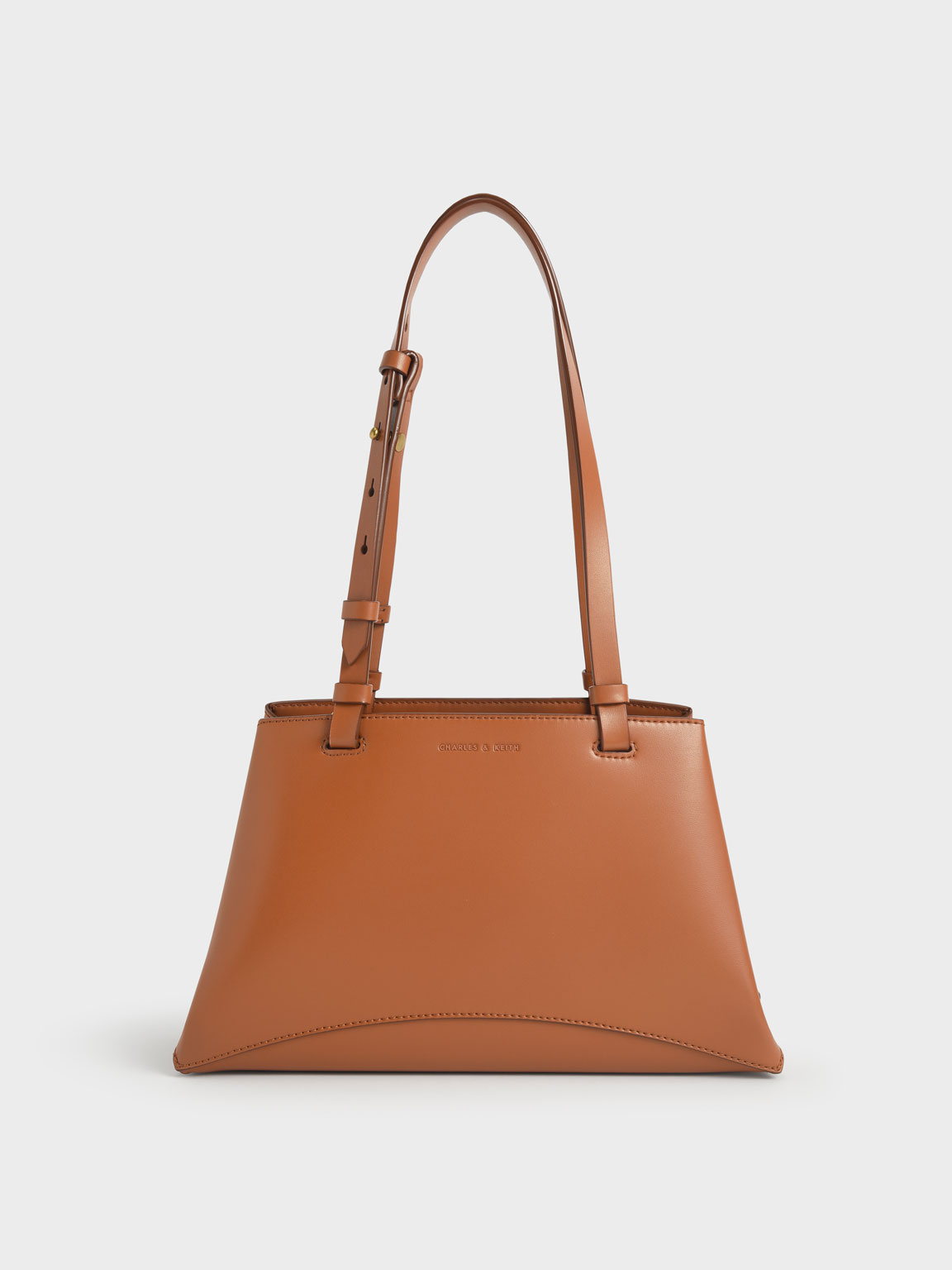 

Double Handle Trapeze Tote, Cognac