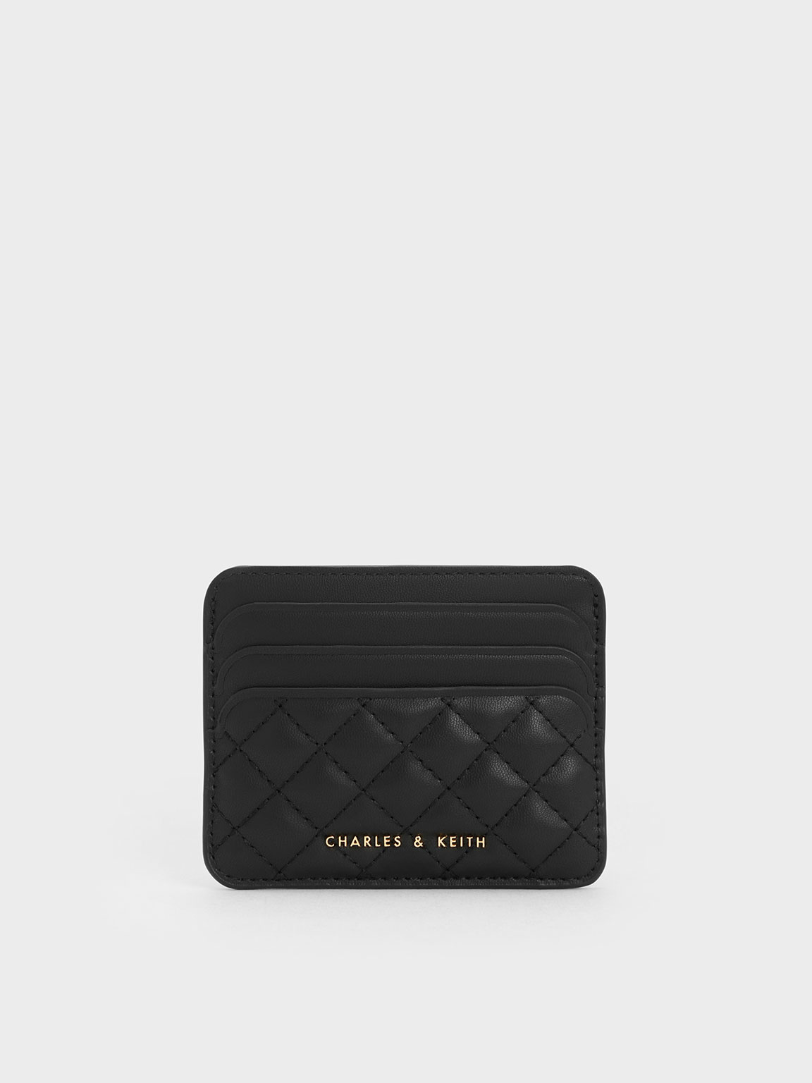 

Quilted Card Holder, Black
