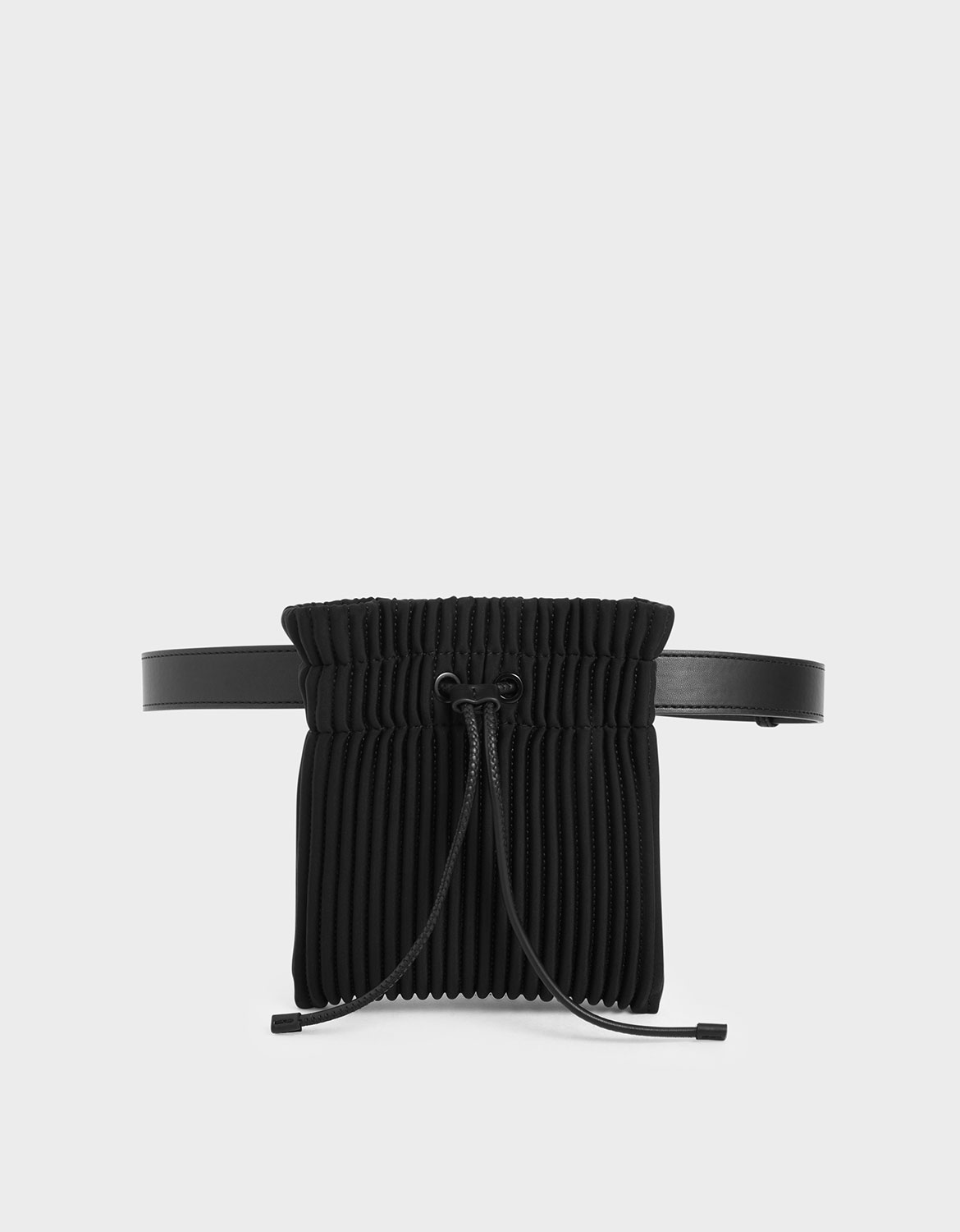 

Neoprene Drawstring Belt Bag, Black