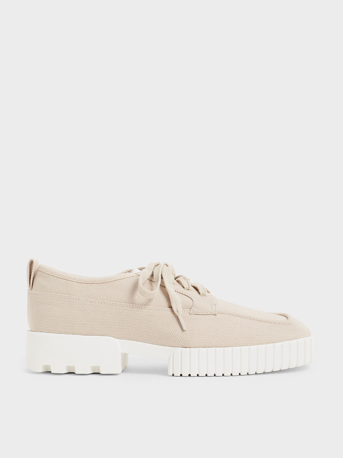 

Recycled Polyester Low-Top Sneakers, Beige
