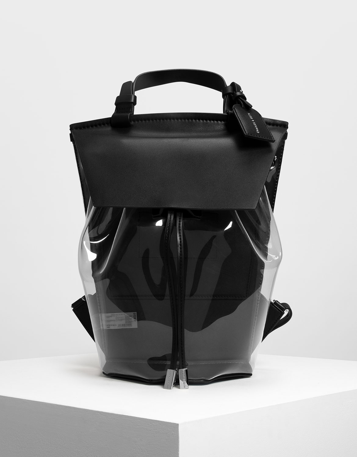 

Vinyl Detail Backpack, Black