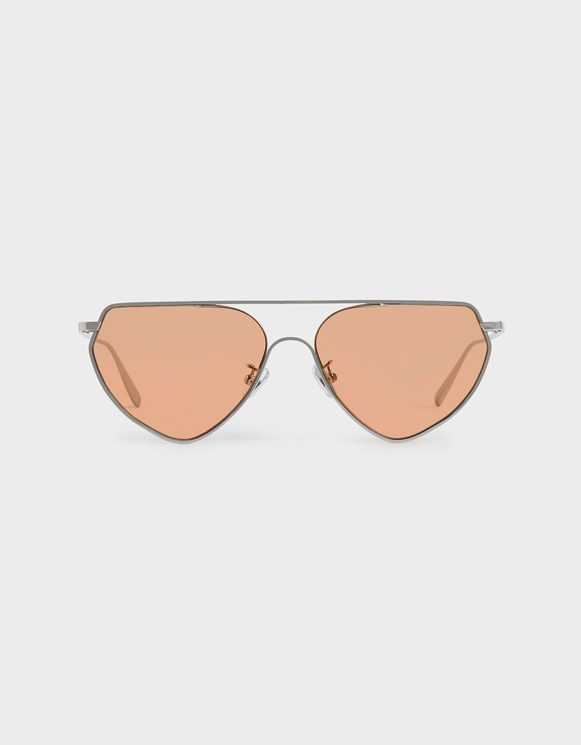 

Thin Metal Frame Geometric Sunglasses, Orange