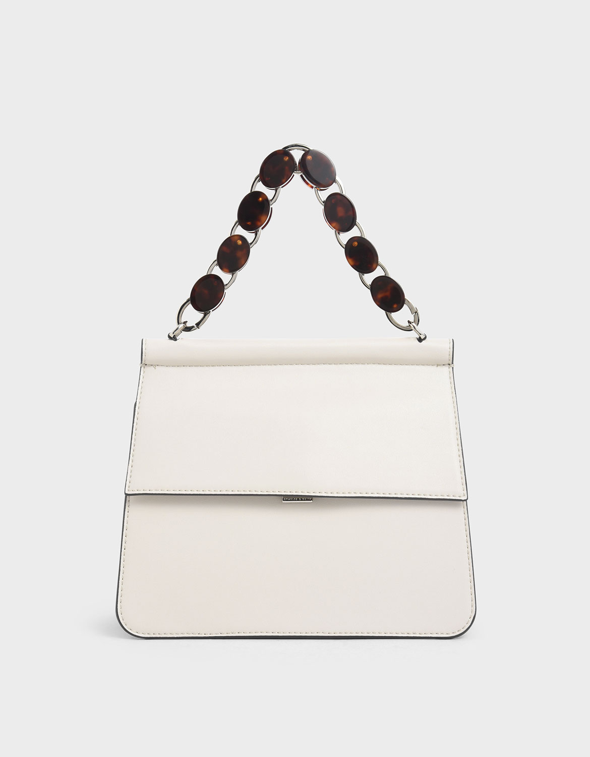 

Acrylic Tortoiseshell Top Handle Bag, Multi