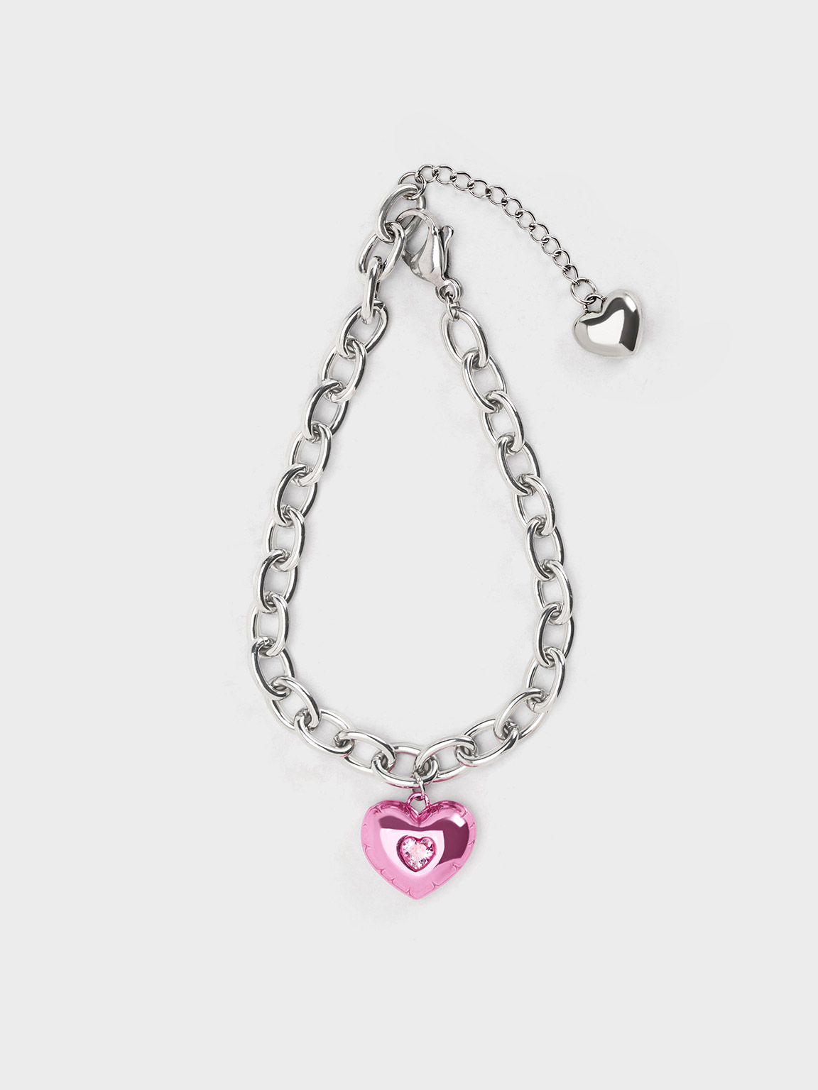 Bethania Heart Crystal Chain-Link Bracelet