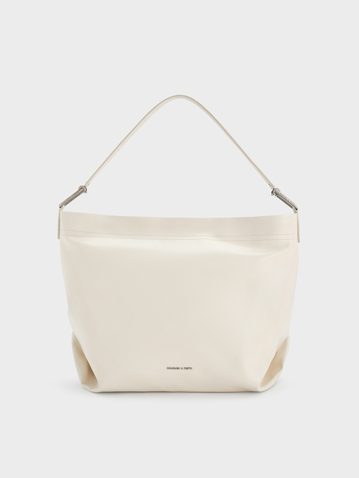 Charles & Keith - Sianna Slouchy Hobo Bag In Cream