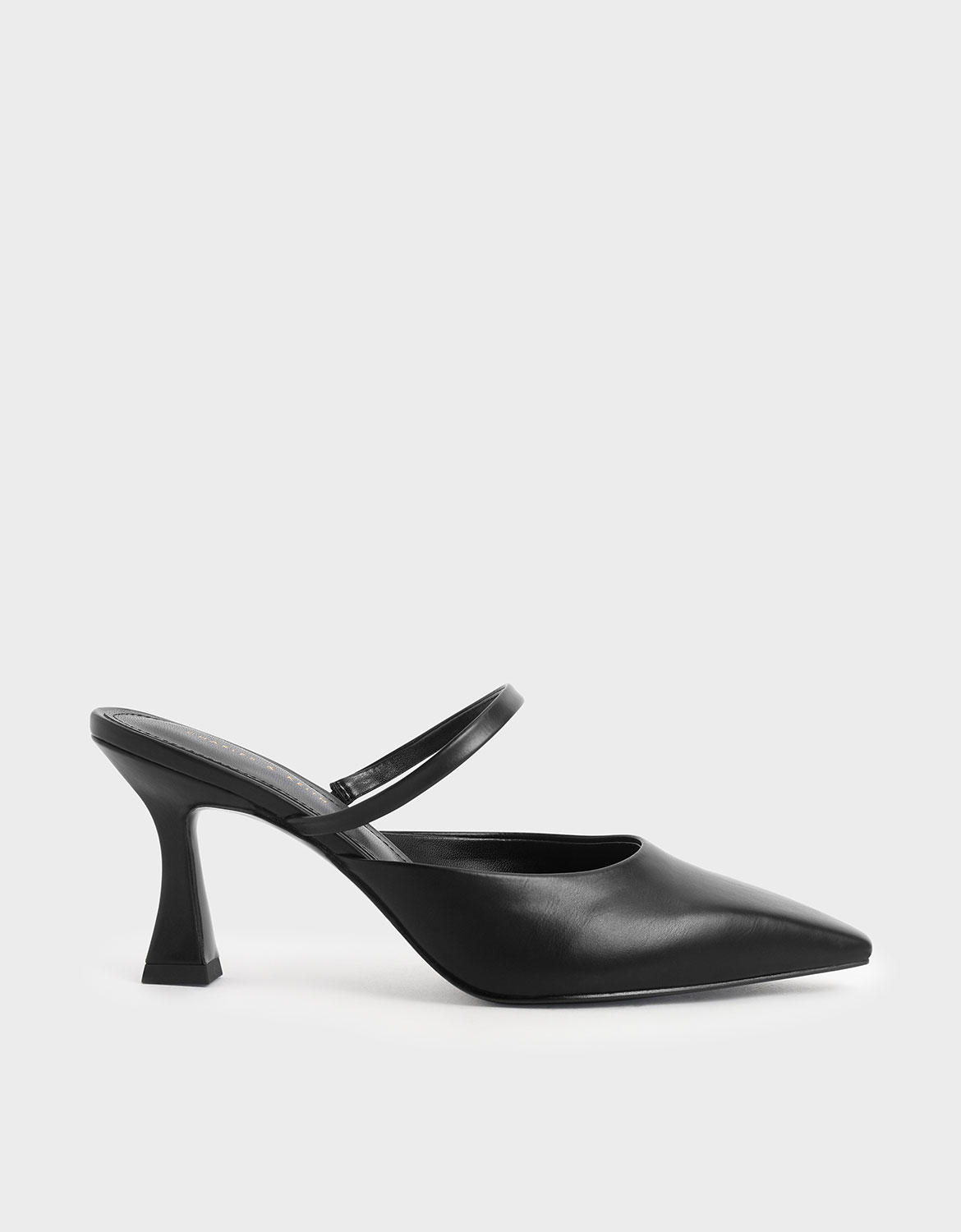 

Sculptural Heel Mules, Black