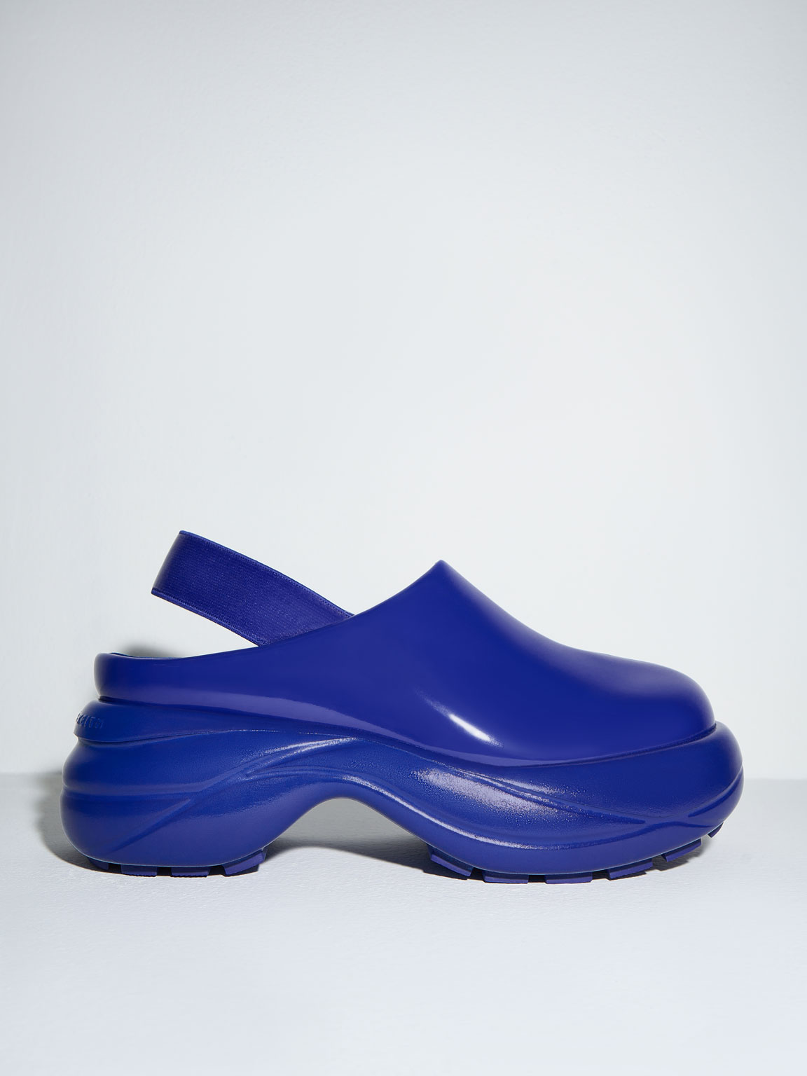 Blue Roony Patent Back-Strap Flats - CHARLES & KEITH UK