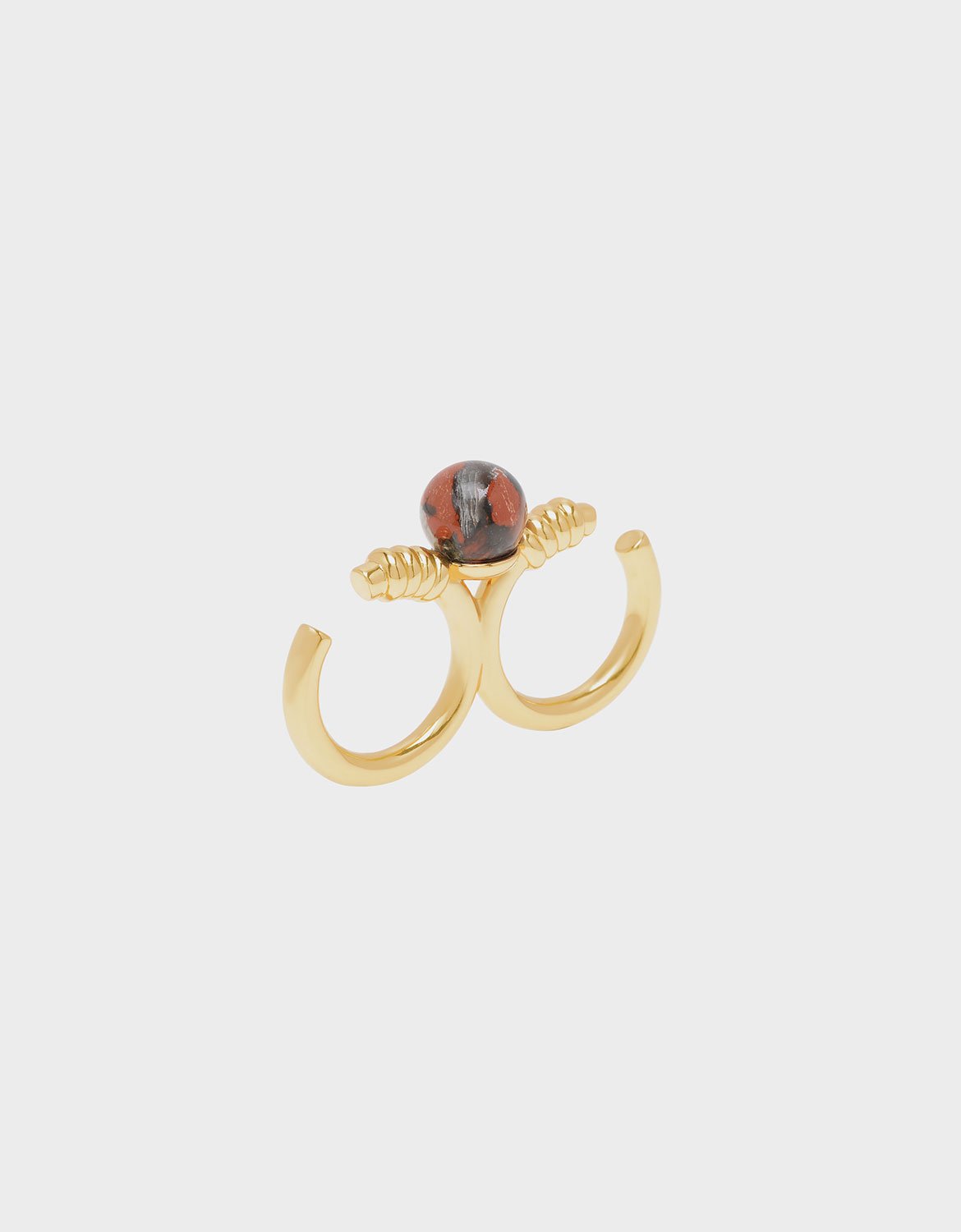 

Jasper Stone Double Ring, Gold