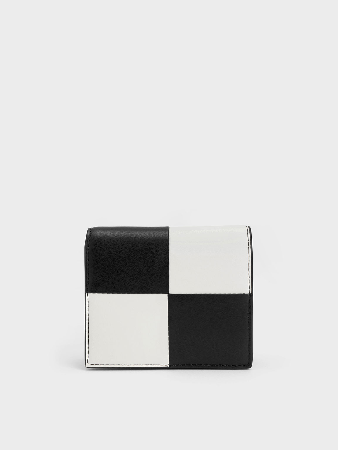 Georgette Checkered Small Wallet