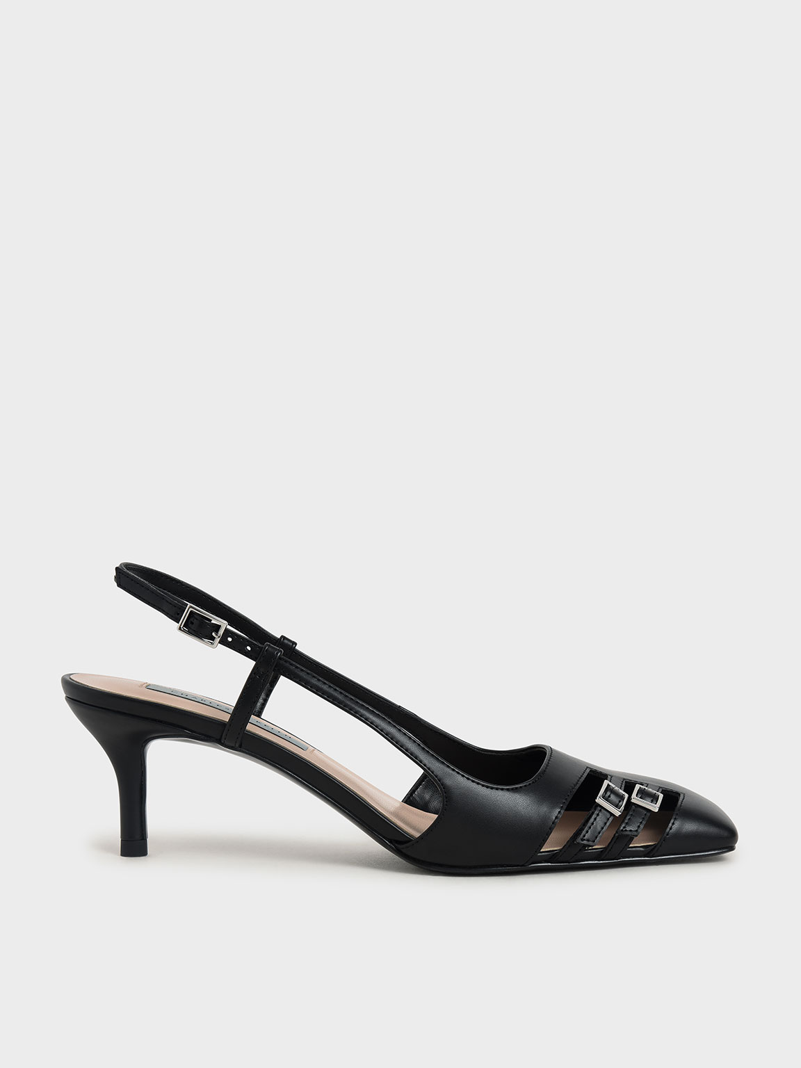 

Cut-Out Buckled Slingback Court Shoes