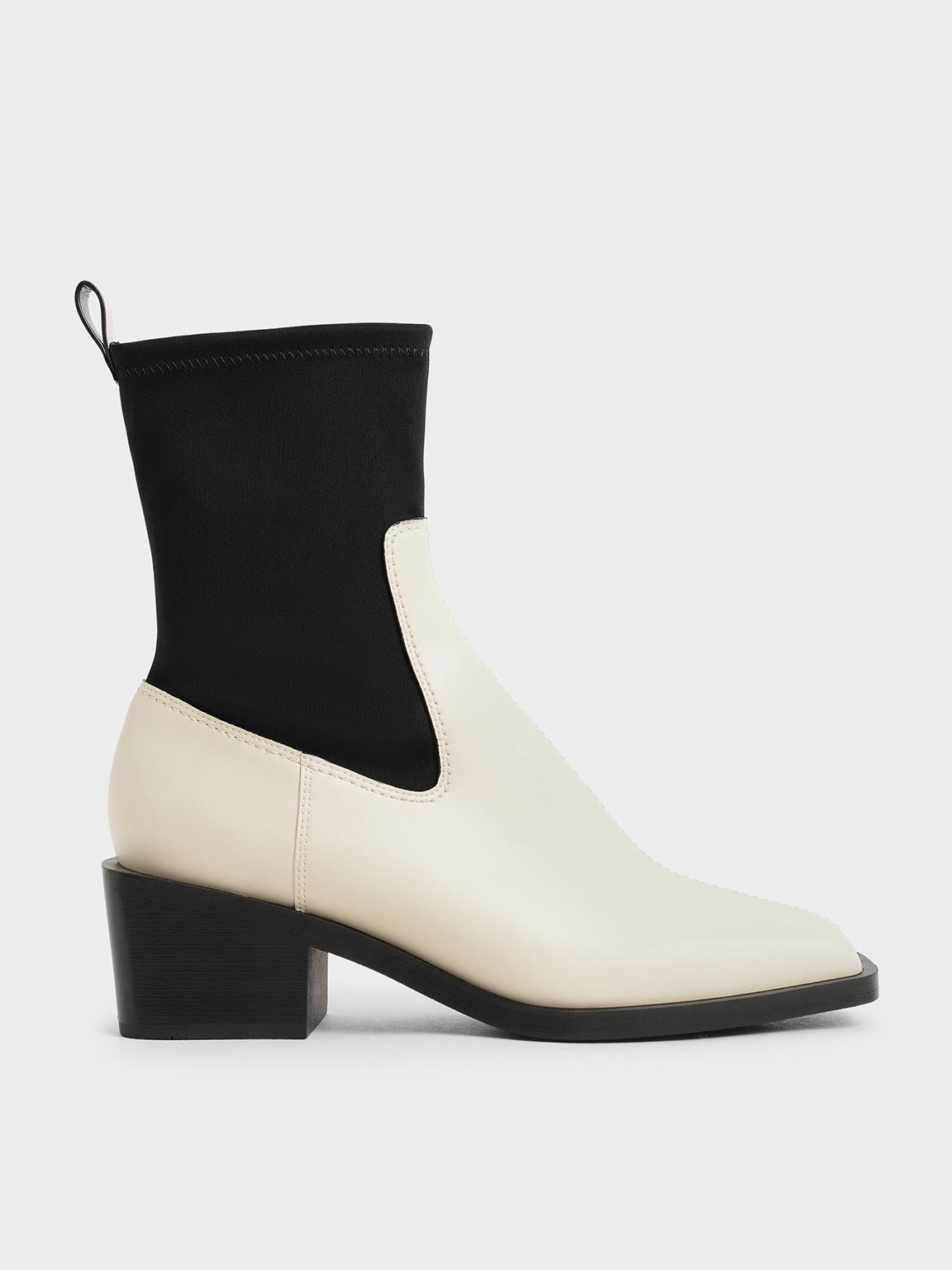 

Two-Tone Sock Boots