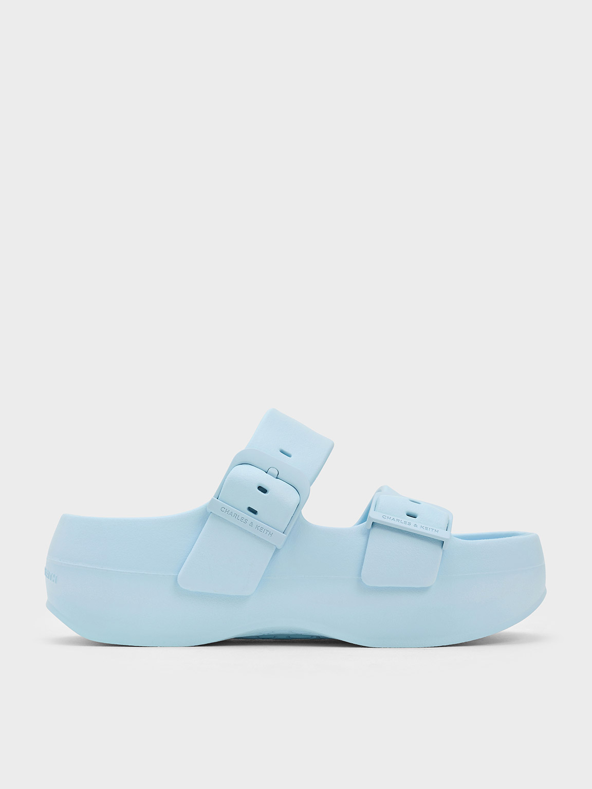 Shop Charles & Keith - Bunsy Double-strap Sports Sandals In Blue
