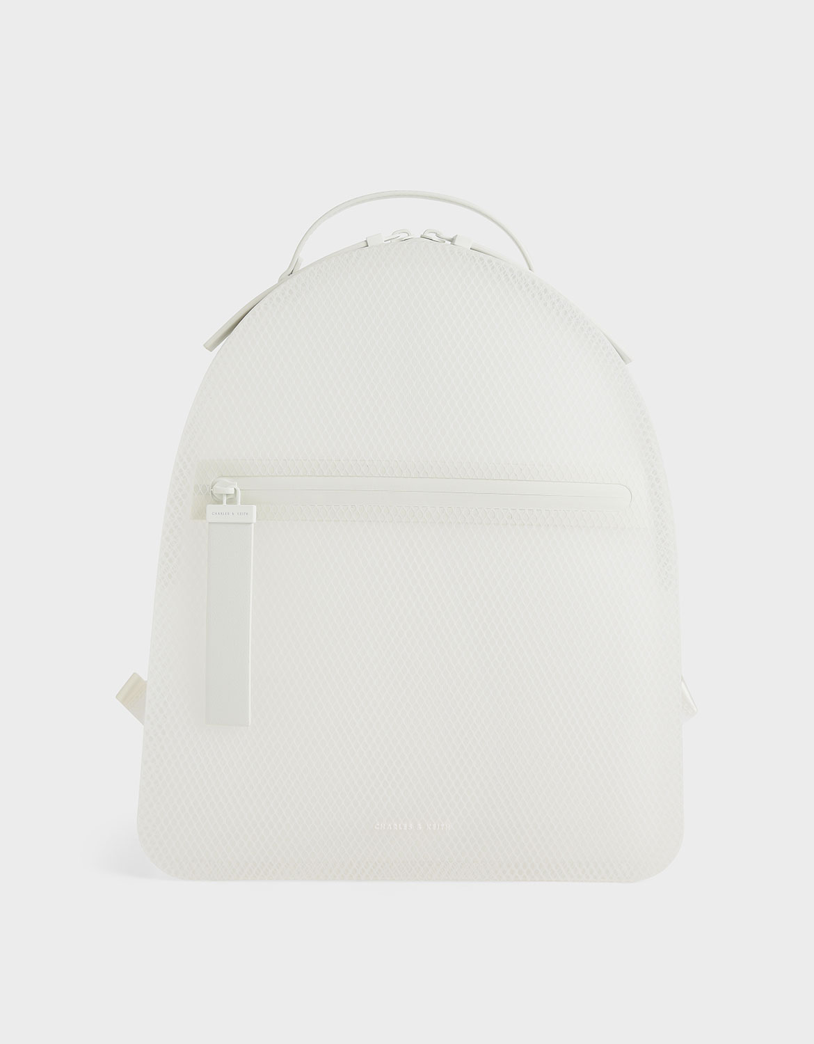 

Front Zip Backpack, White