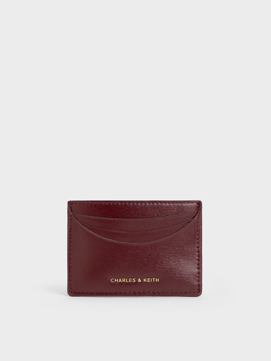 Charles & Keith - Sigrid Card Holder In Mulberry Plum