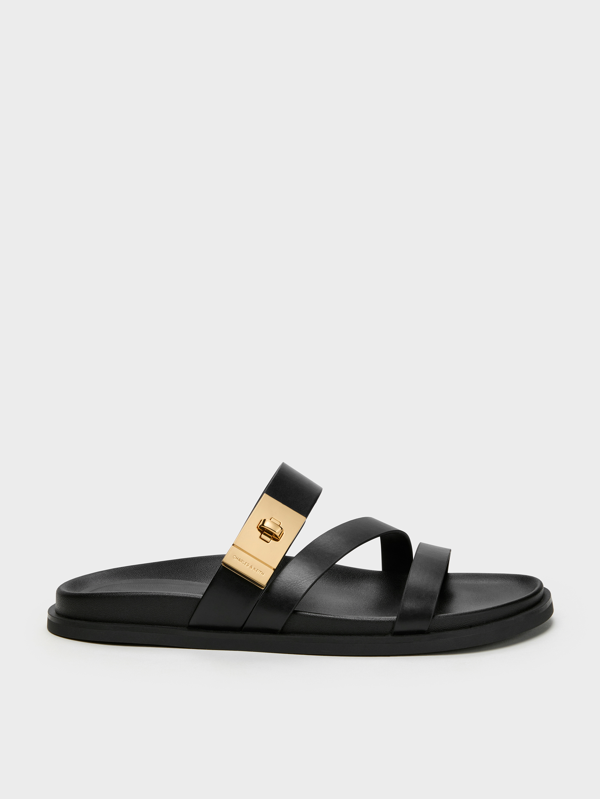 Charles & Keith - Aelin Metallic-Buckle Strappy Sandals