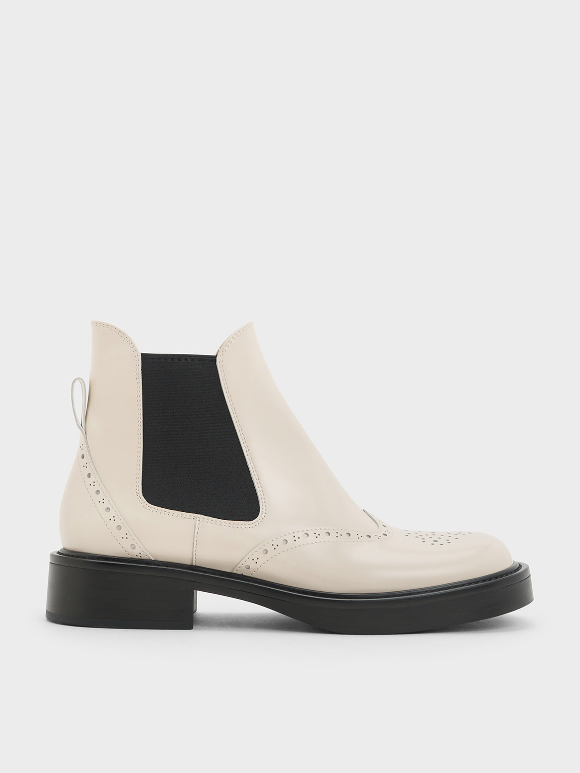 Brogue Leather Chelsea Boots