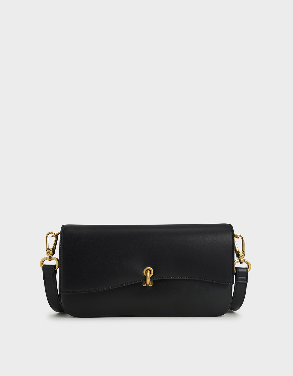 

Chain Link Turn-Lock Bag, Black