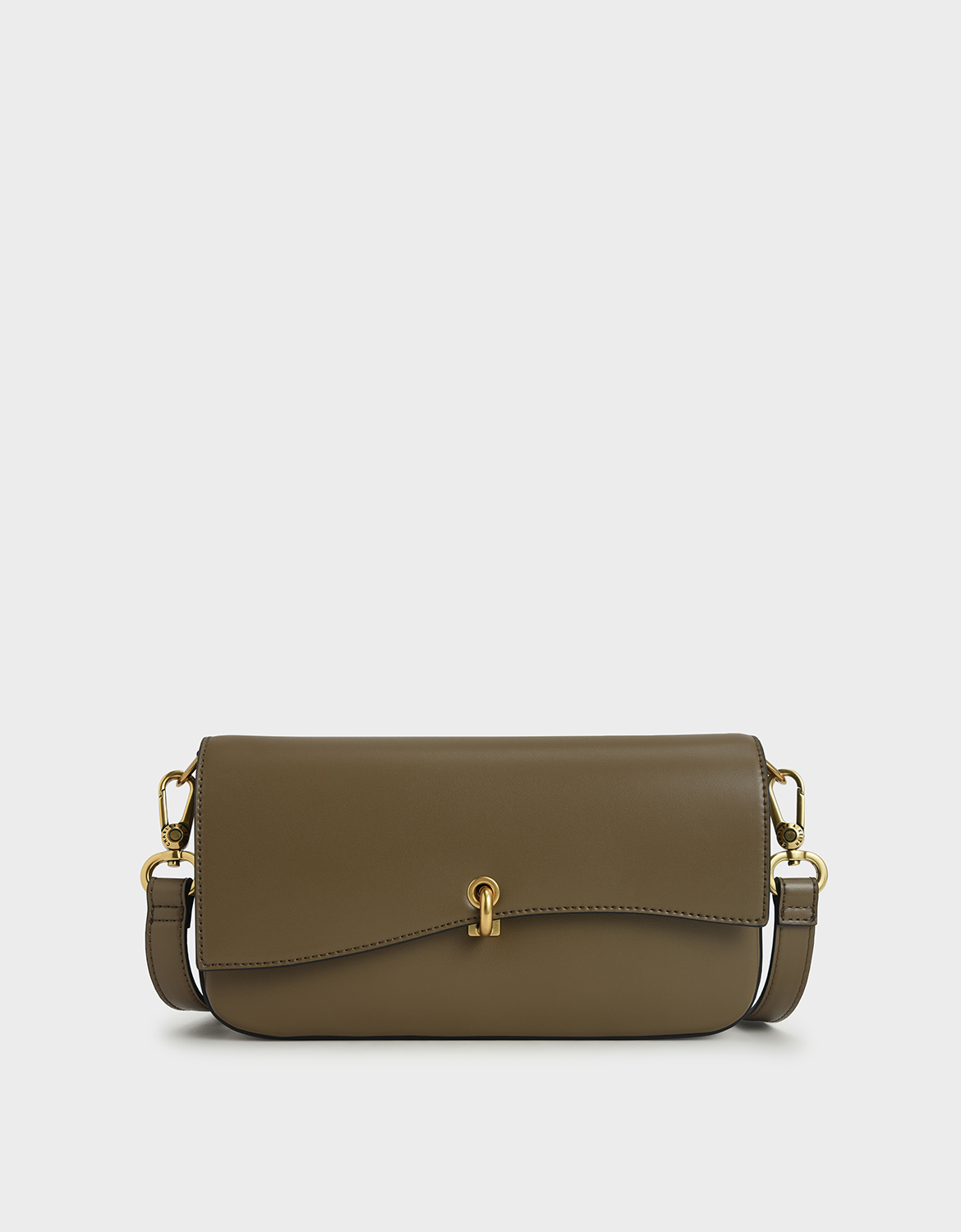 

Chain Link Turn-Lock Bag, Khaki