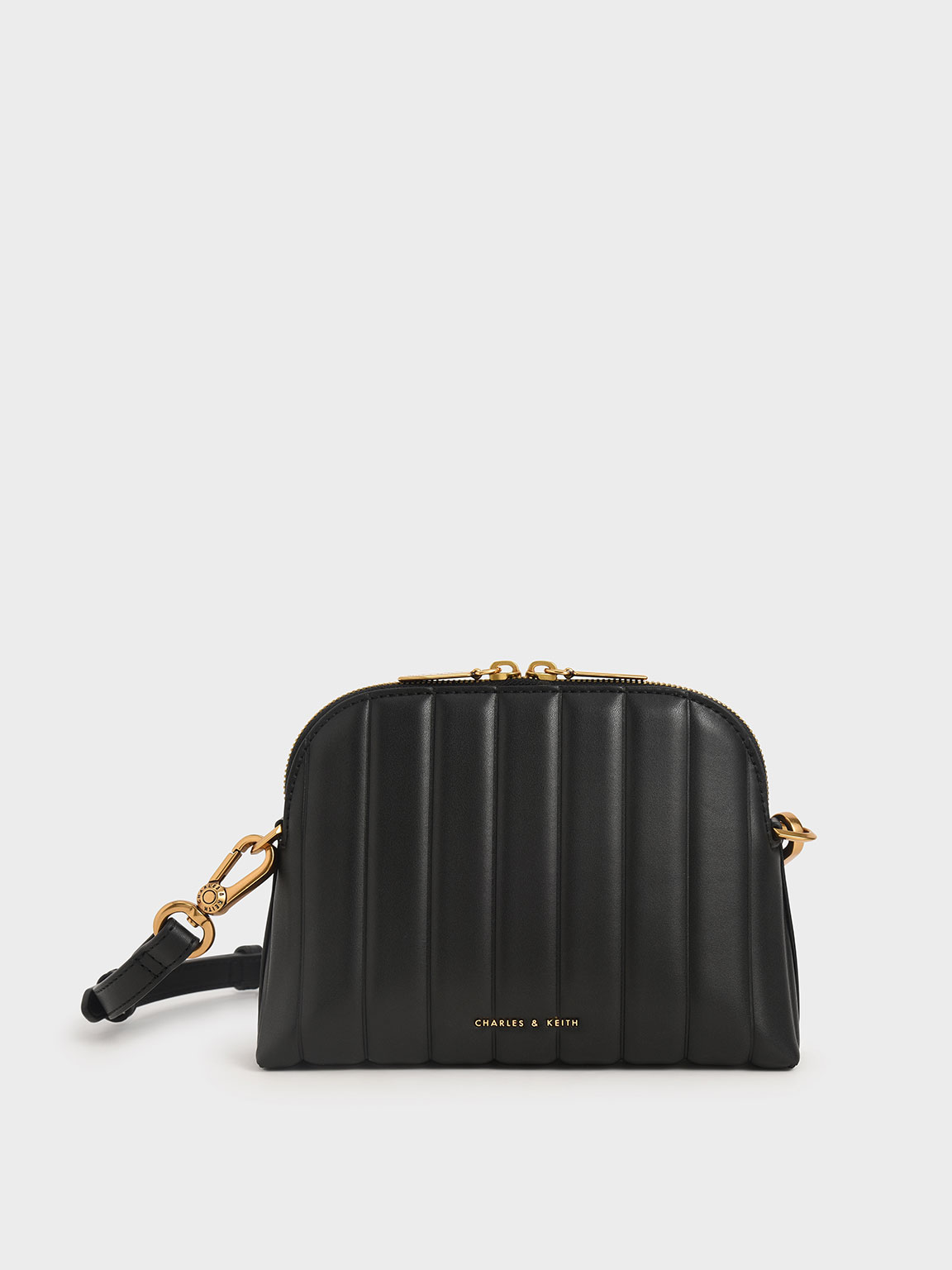 

Chain Handle Panelled Crossbody Bag, Black