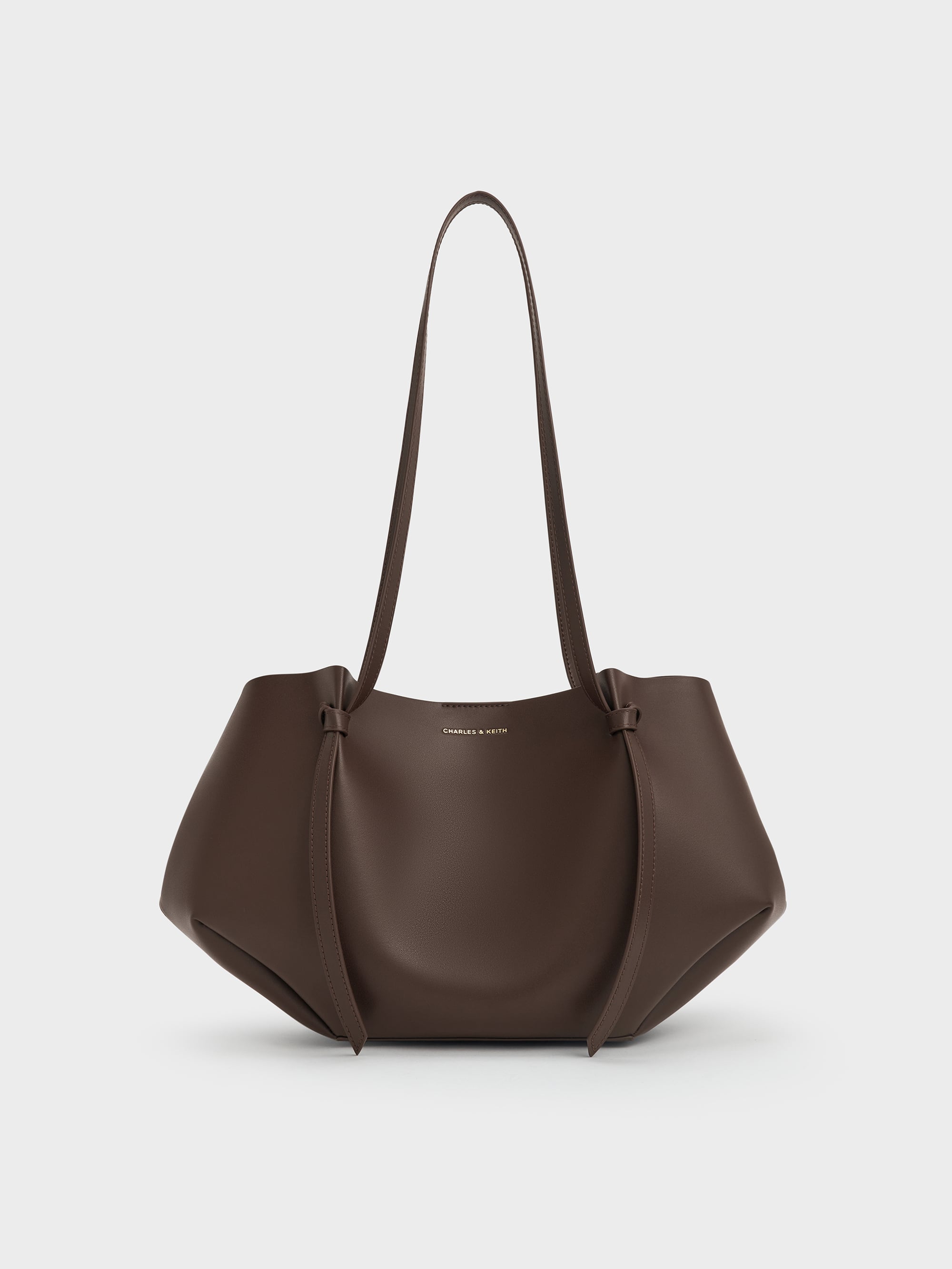 CHARLES & KEITH ブラウン バッグ Espresso Brown Calla Tote Bag - CHARLES & KEITH UK