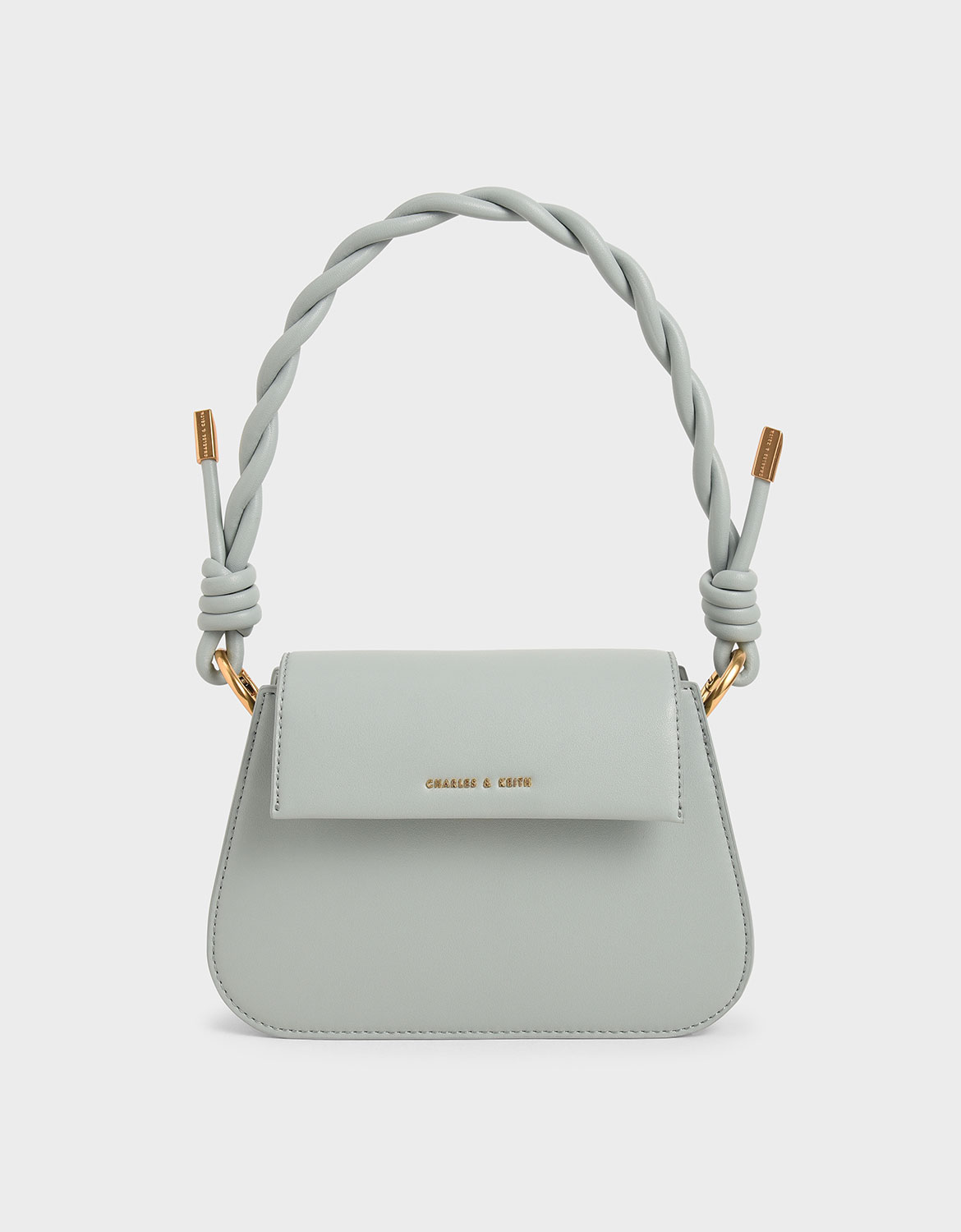 

Twist Top Handle Bag, Light blue