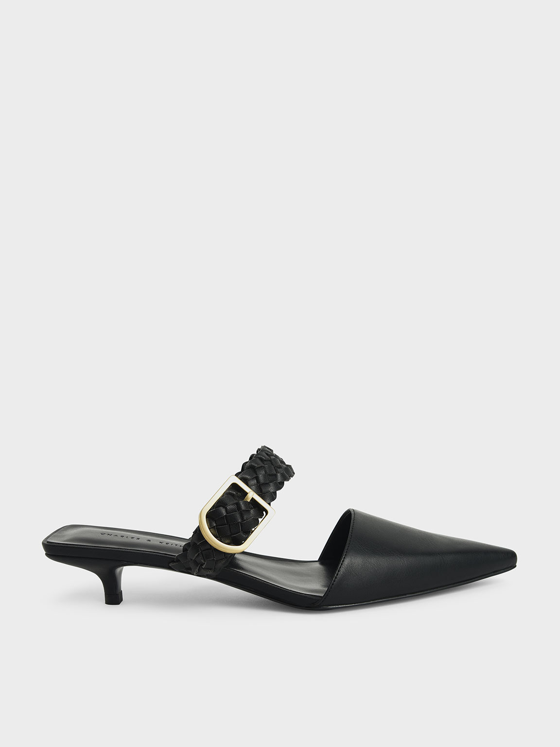 

Woven Buckle Strap Mules