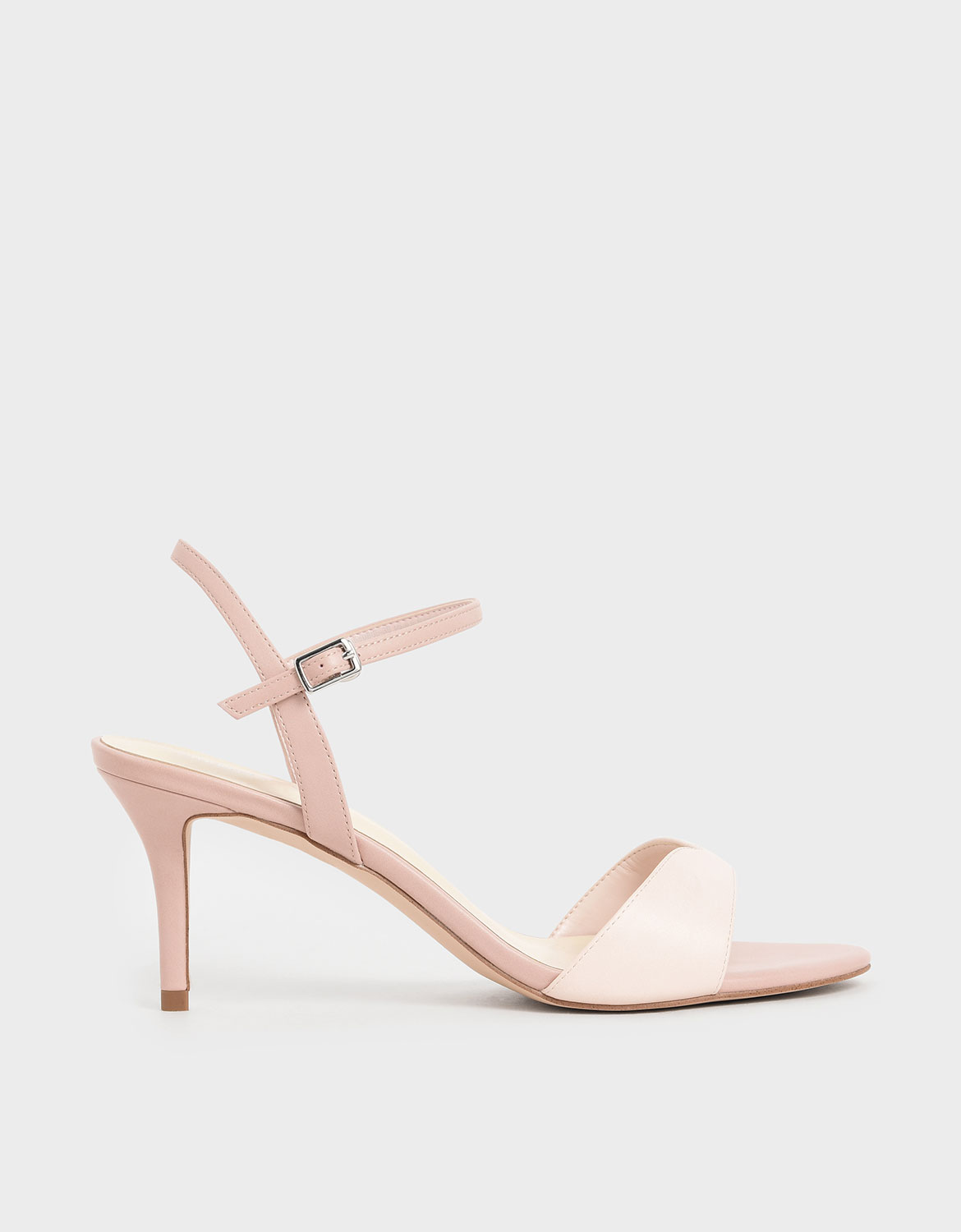 

Sweetheart Topline Ankle Strap Heels, Pink