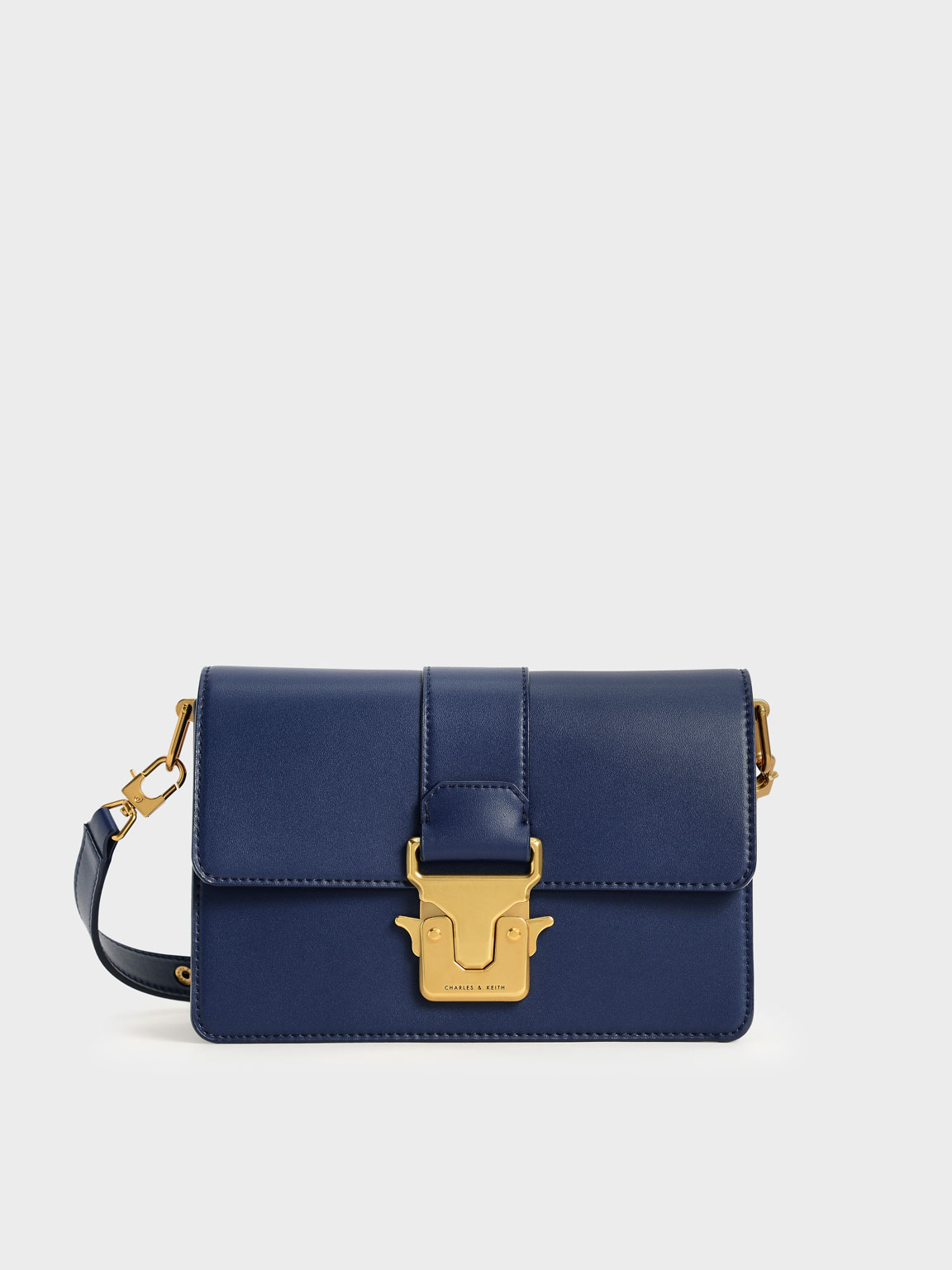 

Metallic Accent Shoulder Bag, Navy