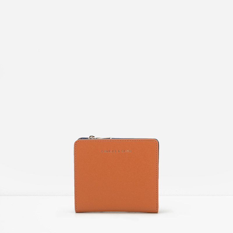 

Mini Snap Button Wallet, Cognac