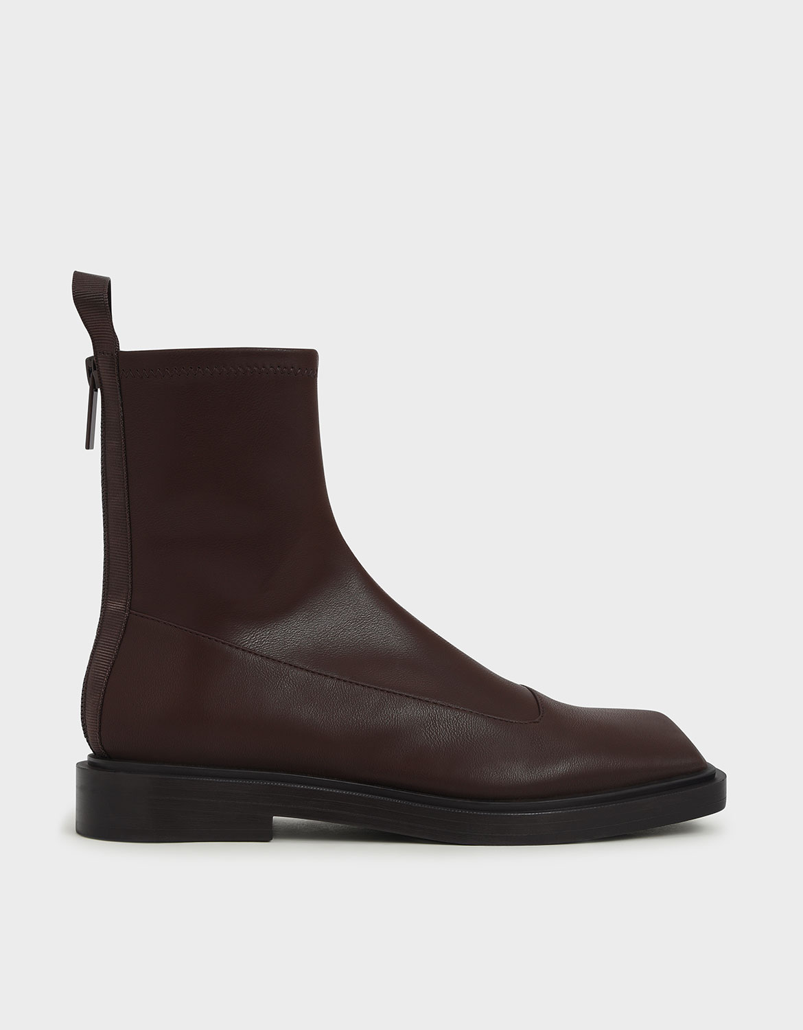 

Sculptural Ankle Boots, Dark brown