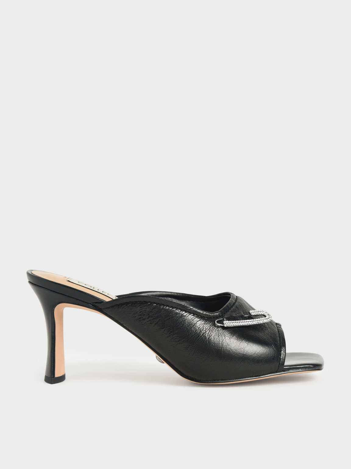 

Gem-Embellished Leather Mules