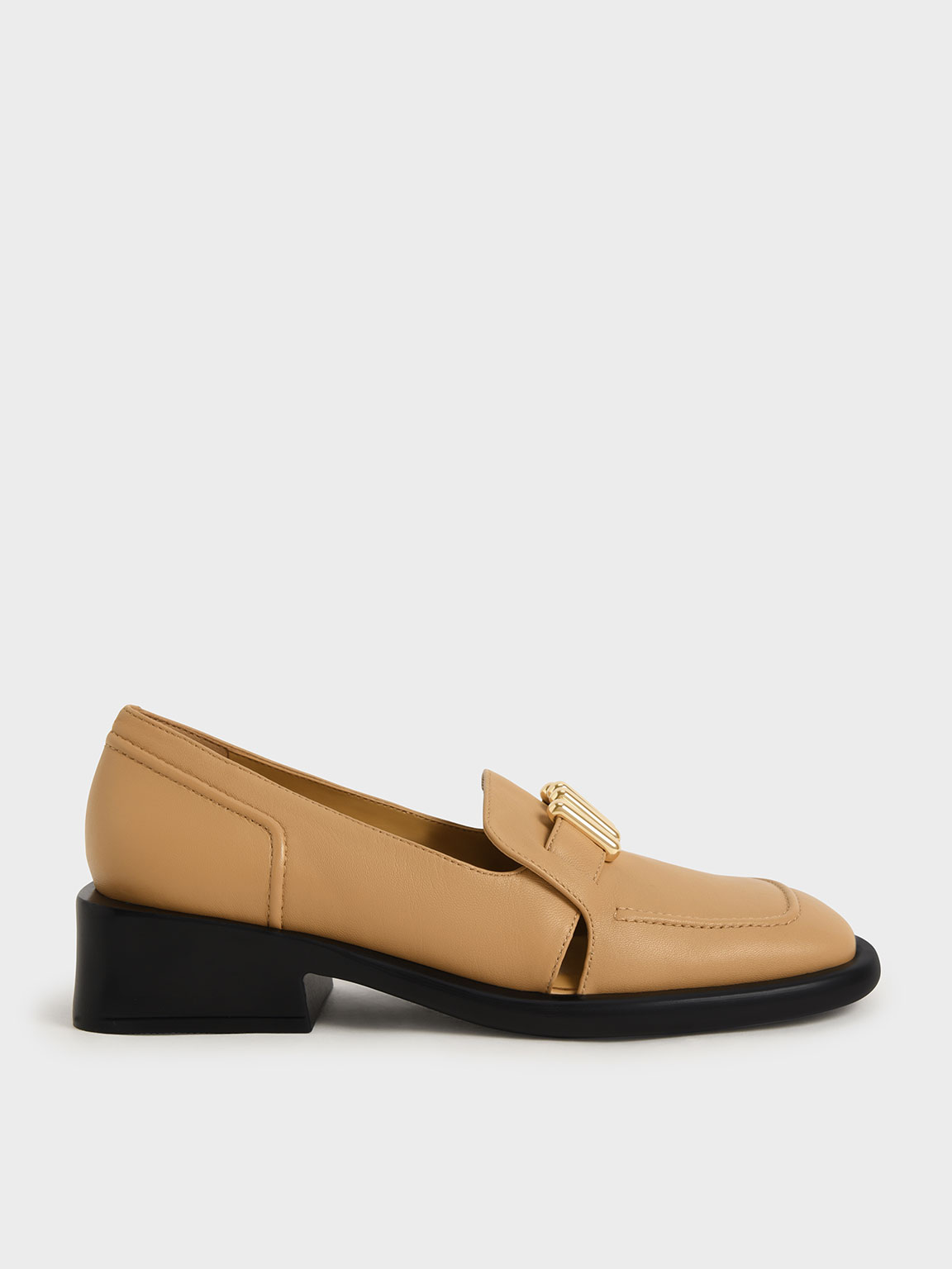

Embellished Leather Loafers