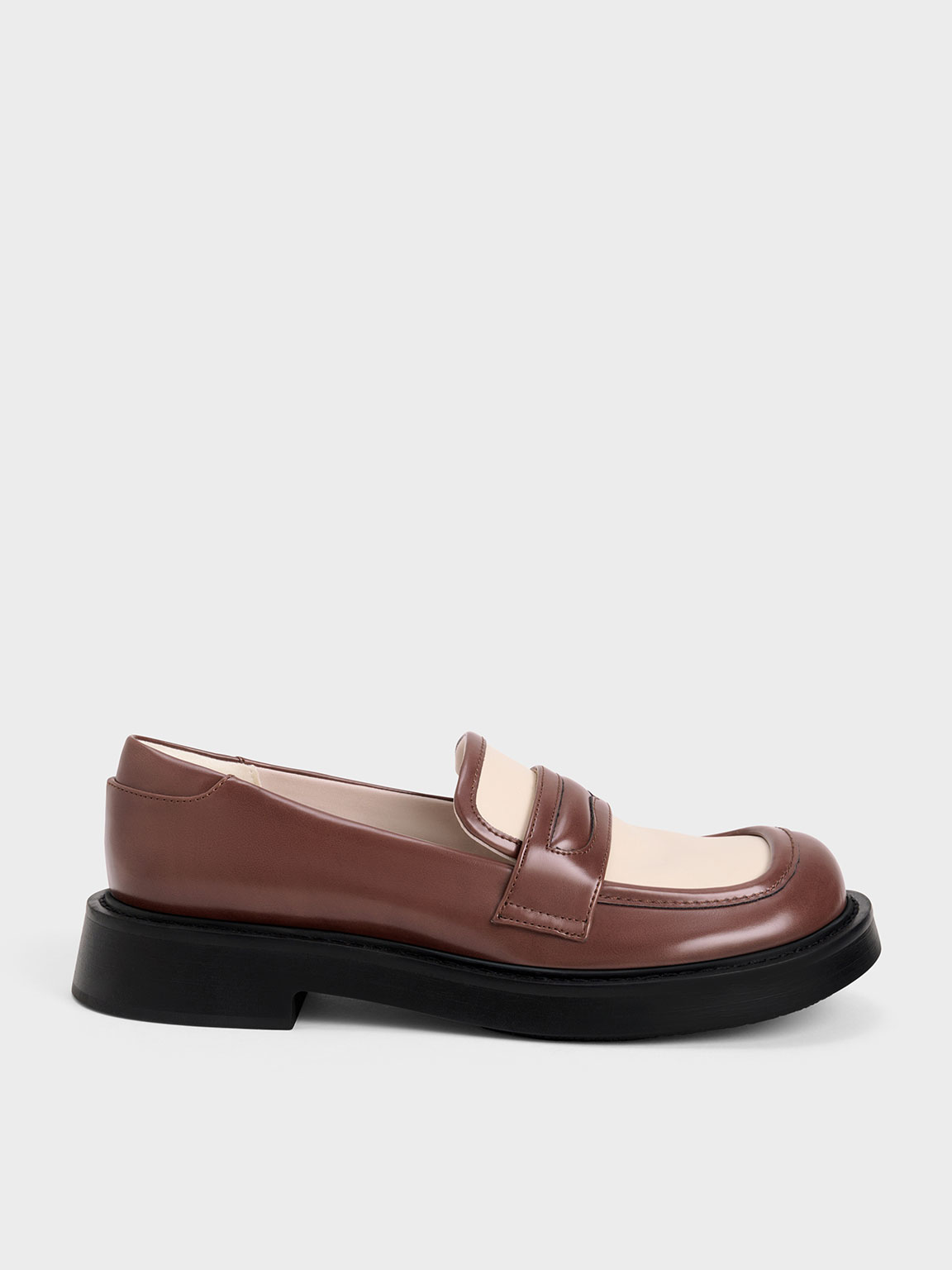 Penelope Two-Tone Penny Loafers