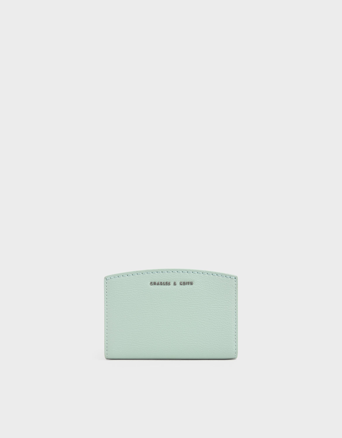

Snap Button Card Holder, Mint green
