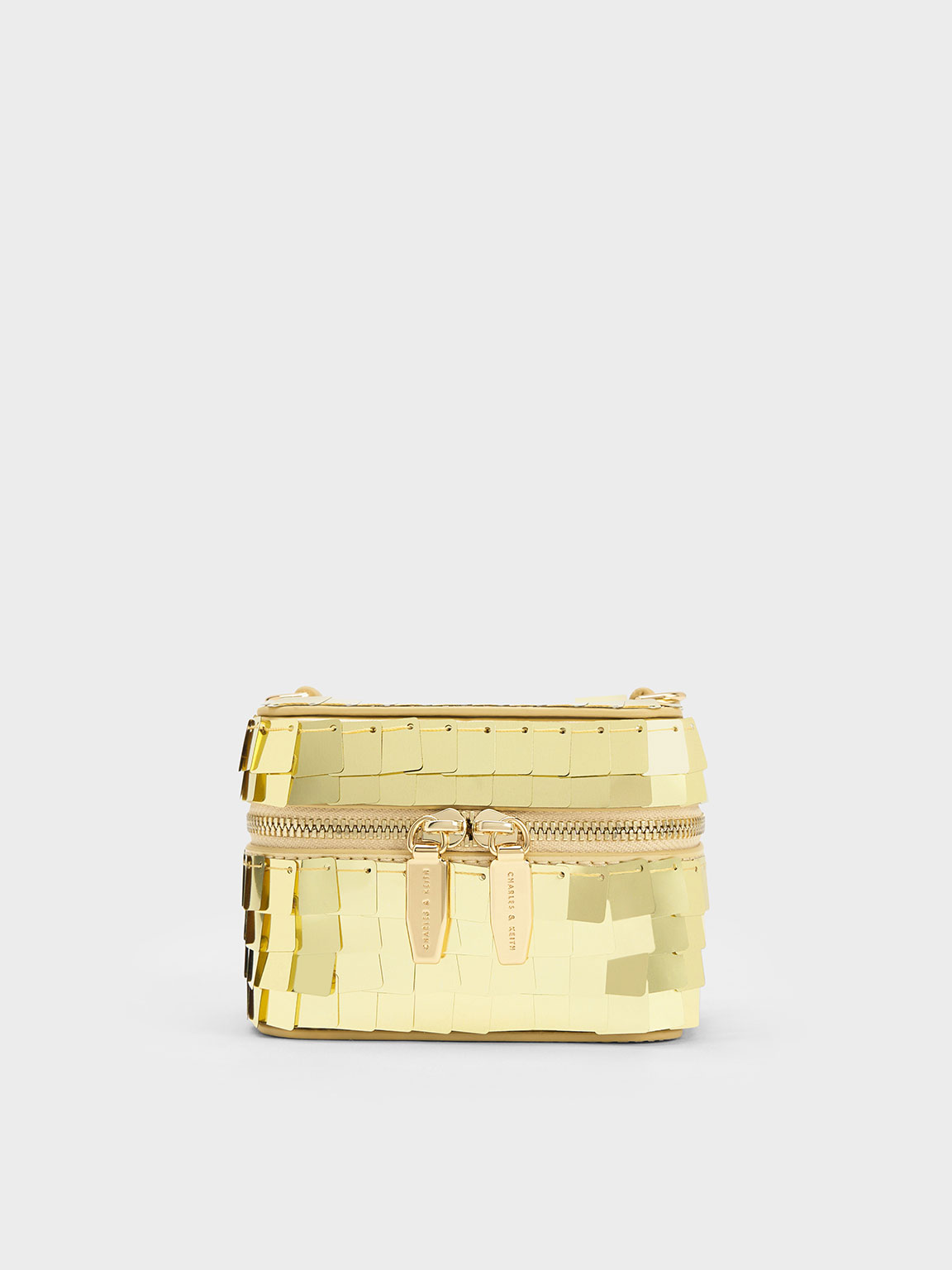 Disc-Embellished Vanity Pouch