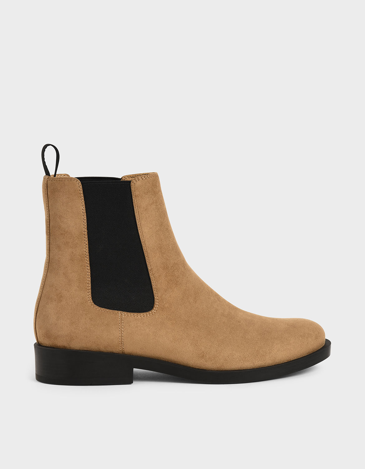 

Textured Round Toe Chelsea Boots, Camel