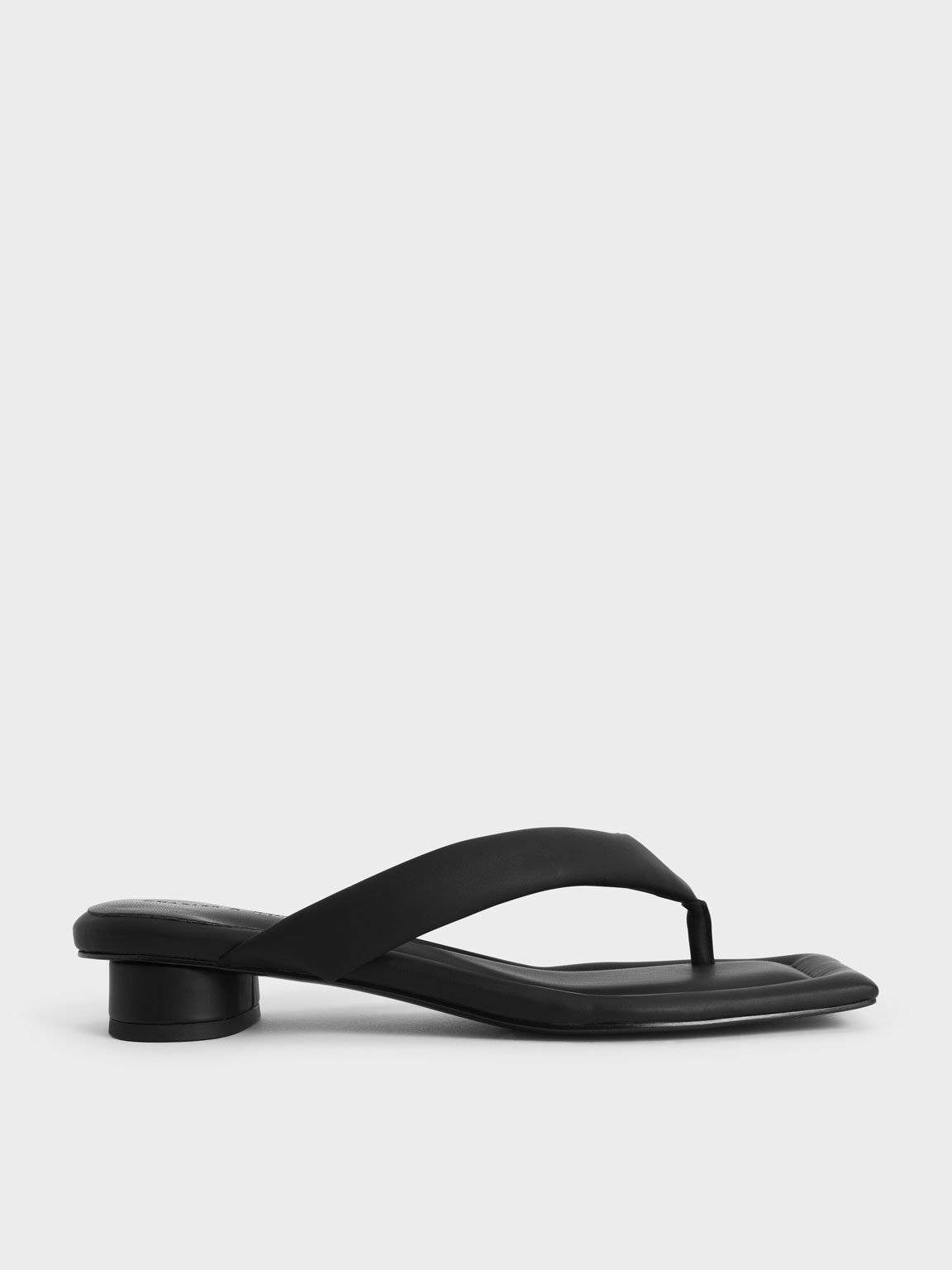 

Padded Thong Sandals, Black