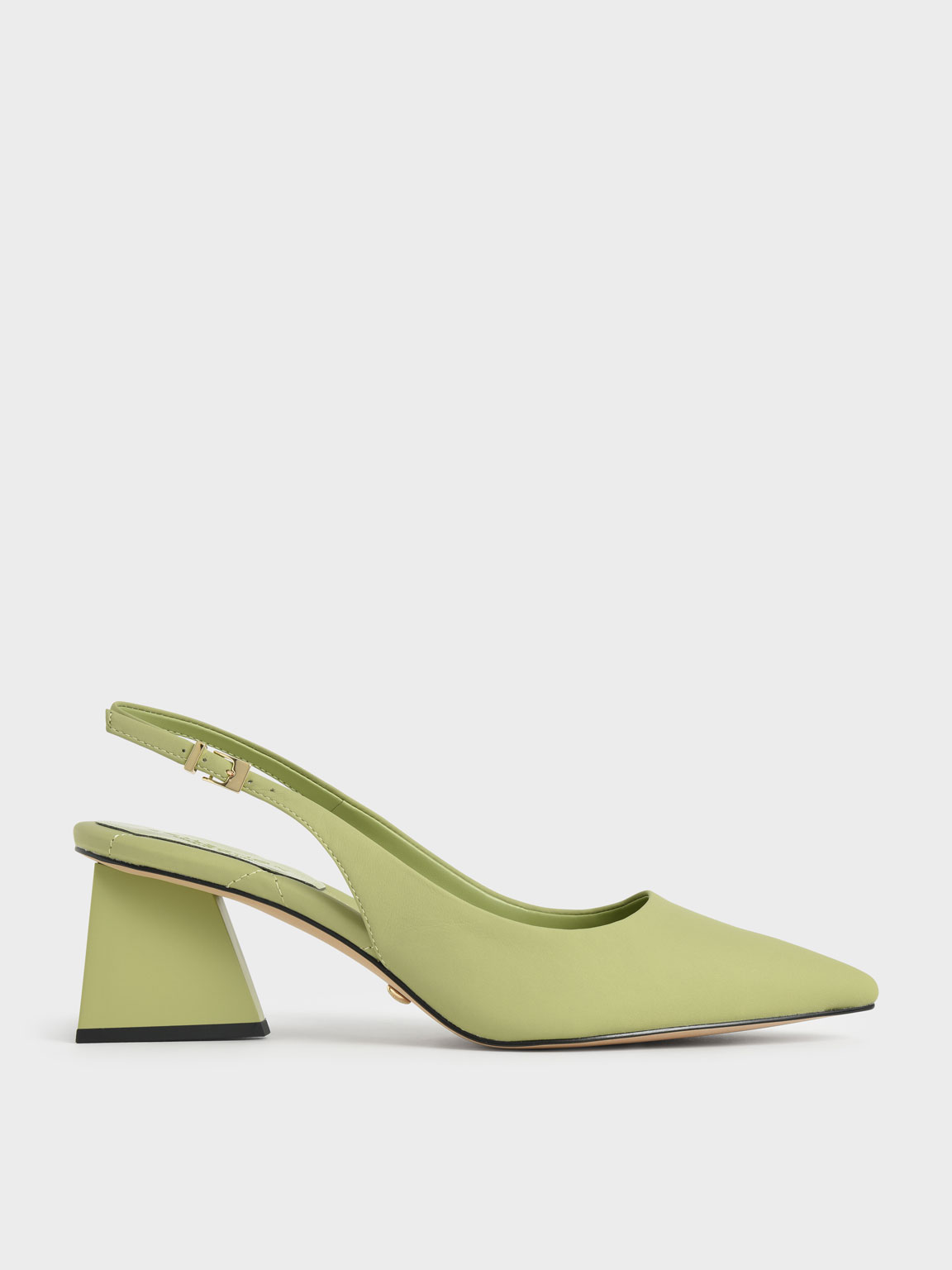 

Leather Pointed Toe Slingback Pumps