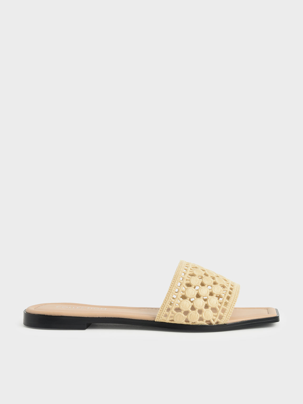 

Asymmetrical Toe Crochet Slides, Yellow