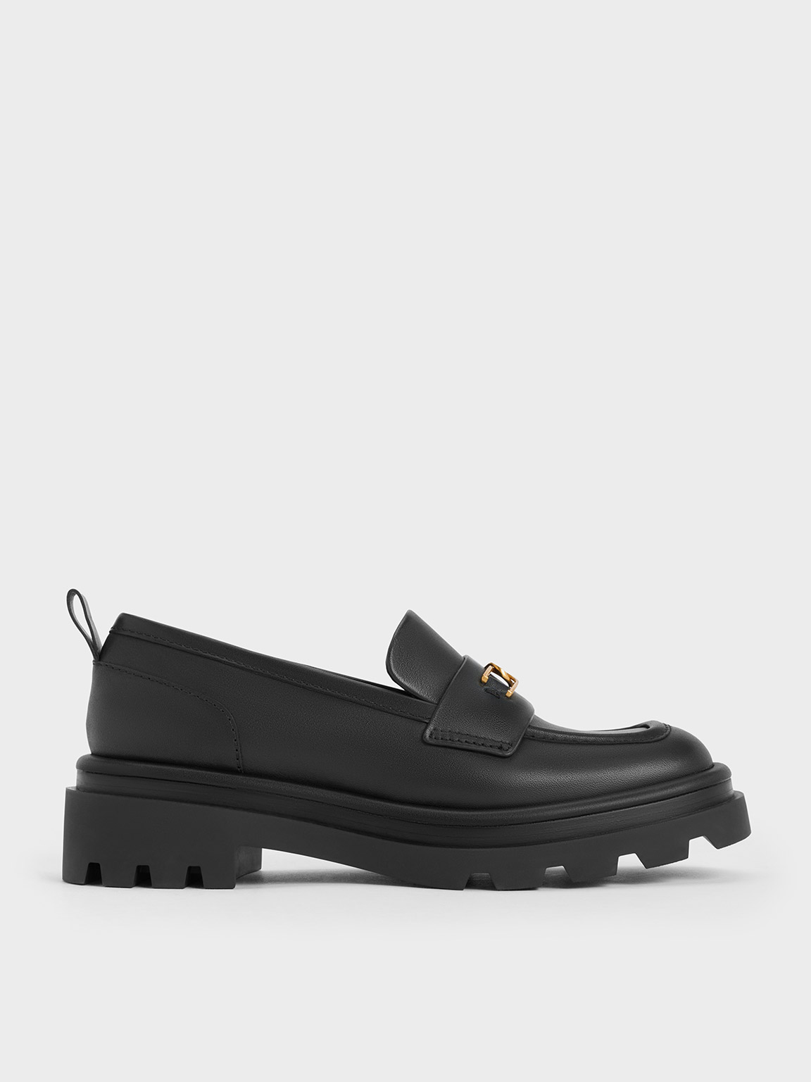 Gabine Leather Pull-Tab Loafers