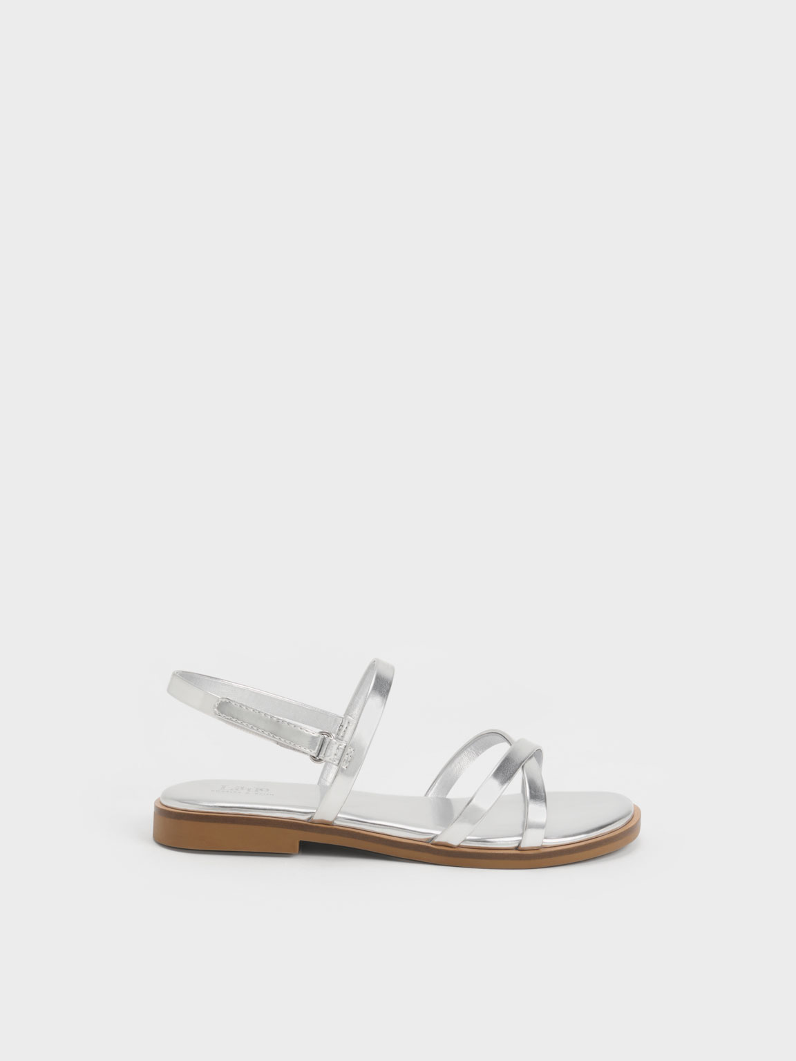 Girls’ Metallic Crossover Backstrap Sandals