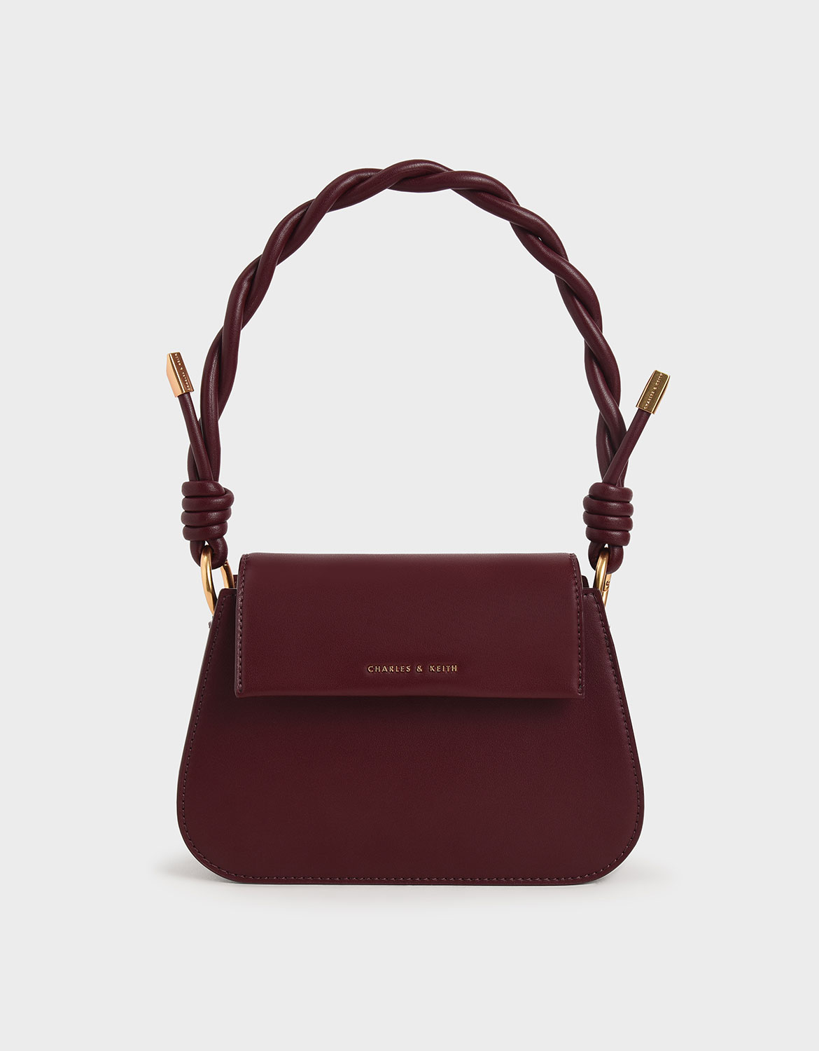 

Twist Top Handle Bag, Burgundy