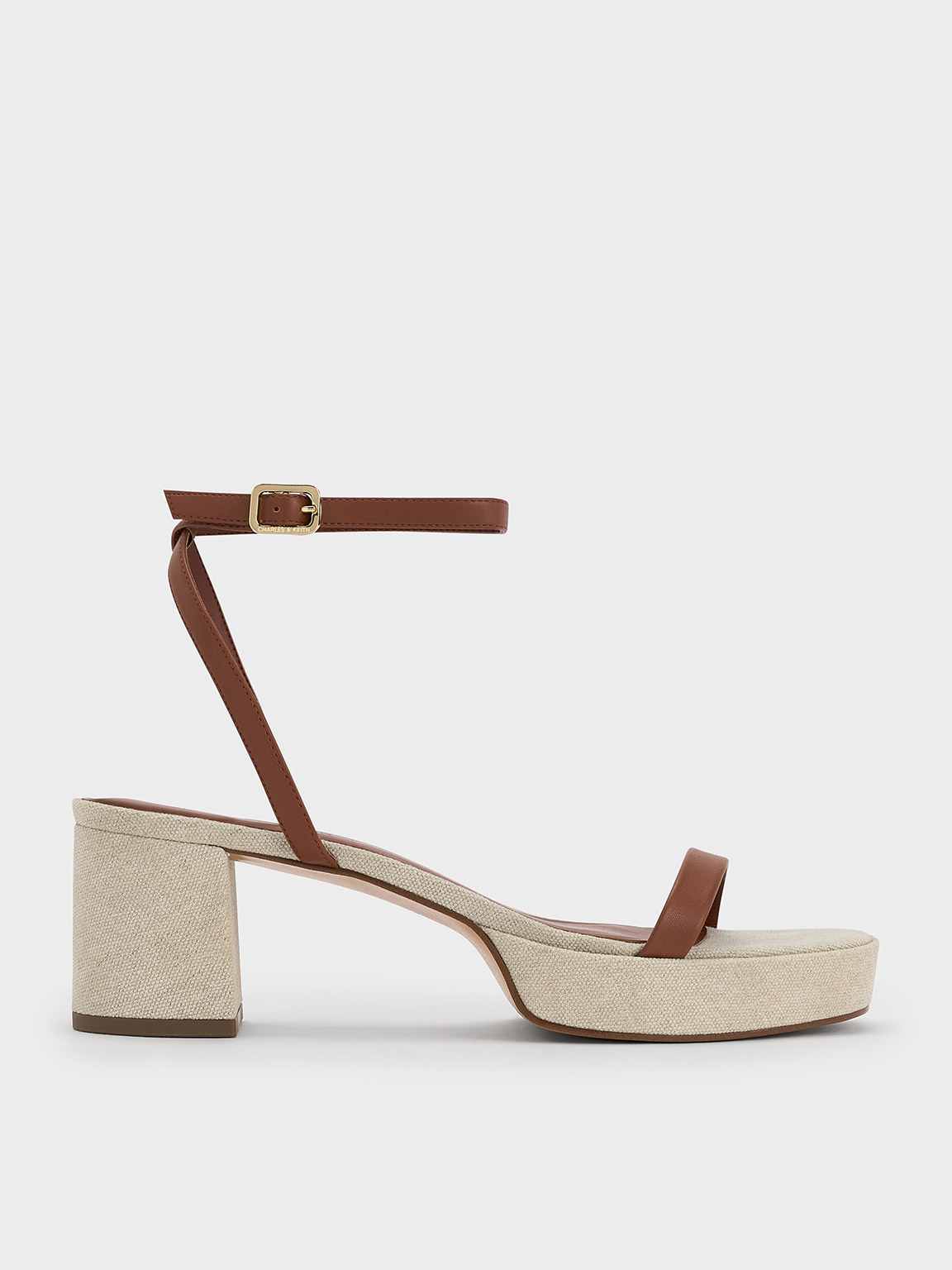 Charles & Keith Thin-strap Block Heel Sandals In Multi