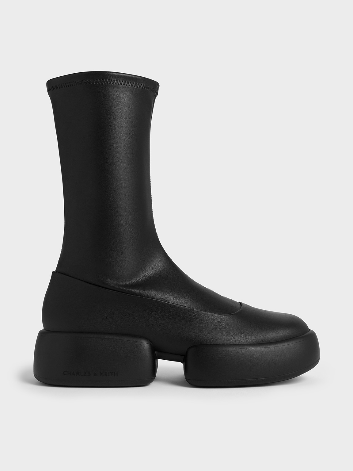 Charles & Keith - Jamie Side-Zip Platform Calf Boots Charles & Keith - Jamie Side-Zip Platform Calf Boots