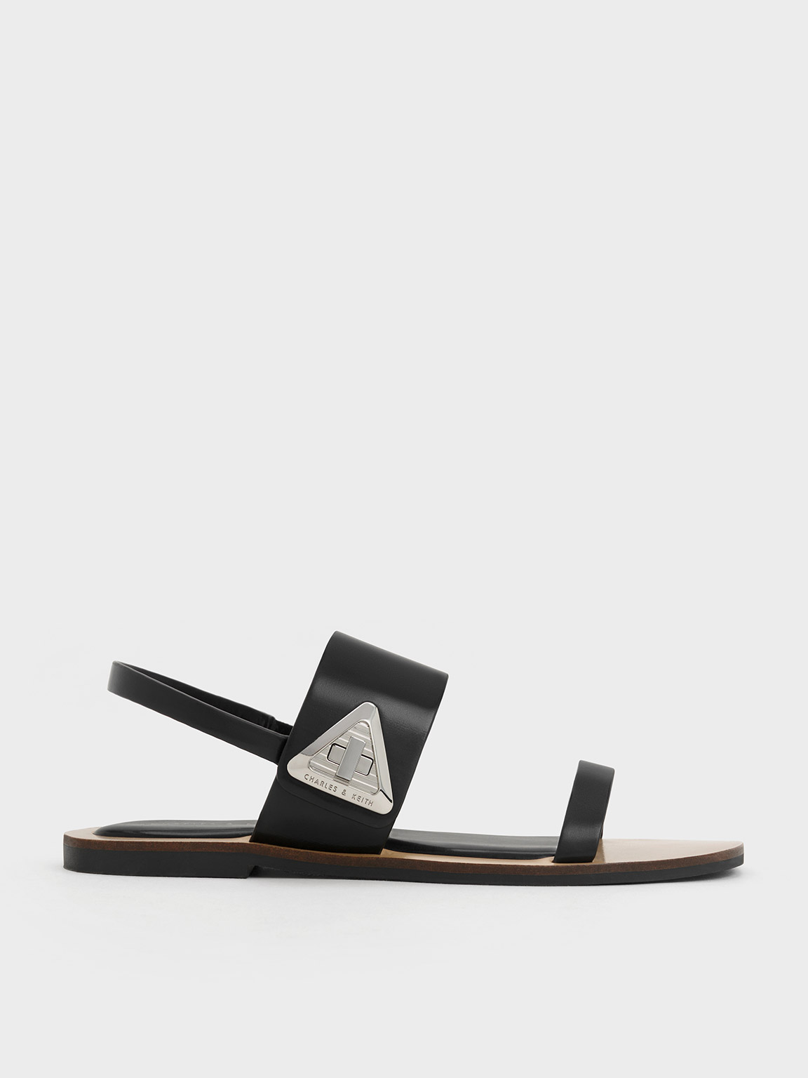 Trice Metallic Accent Double Strap Sandals
