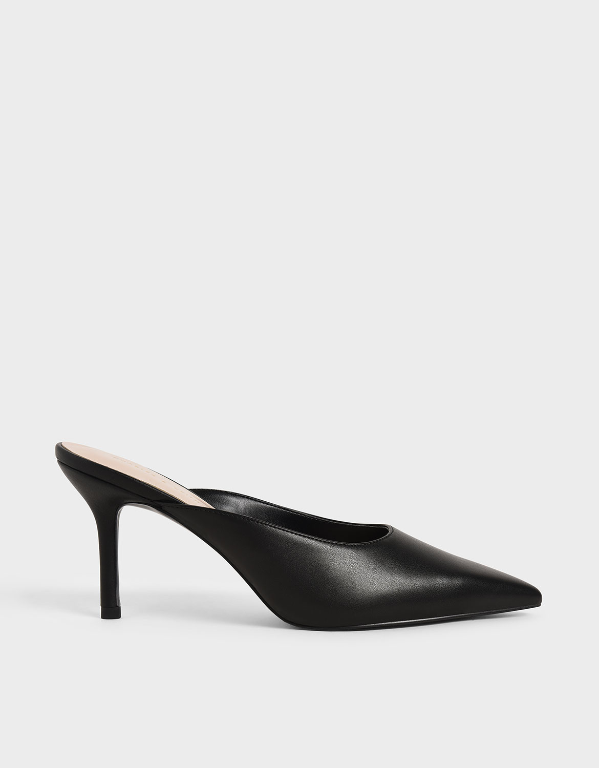 

Stiletto Heel Mules, Black