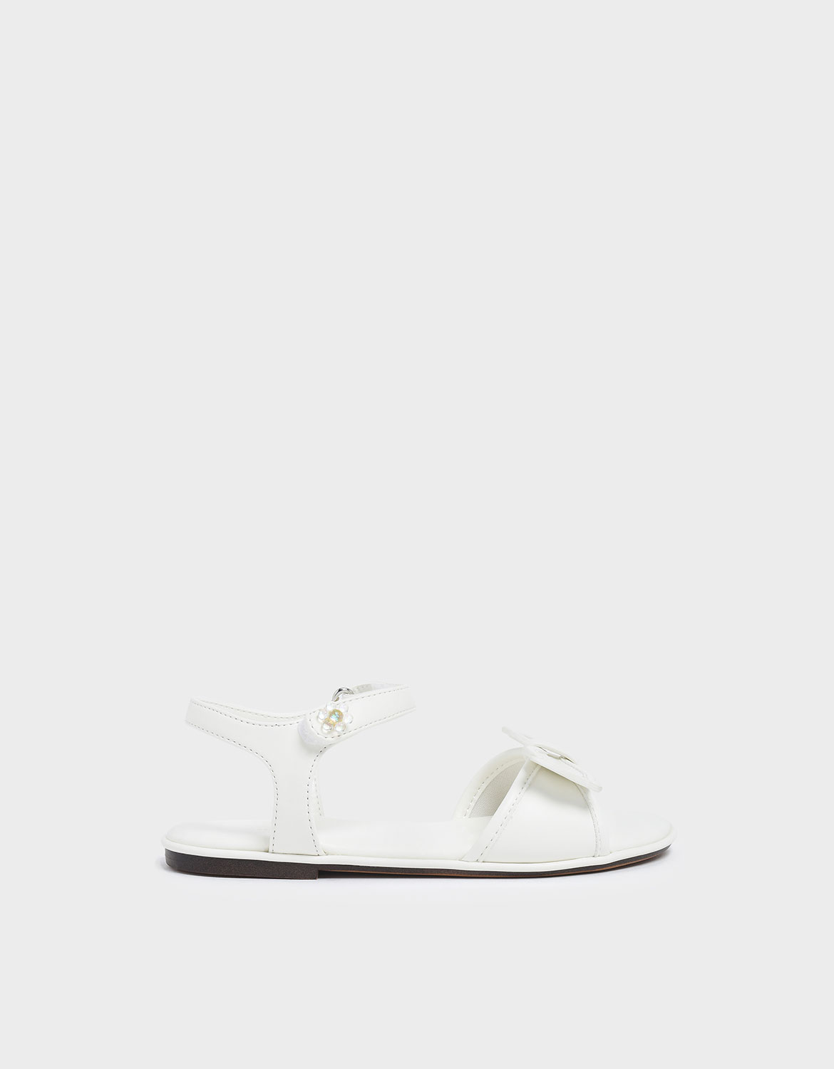 

Girls' Bow Detail Open Toe Sandals, White