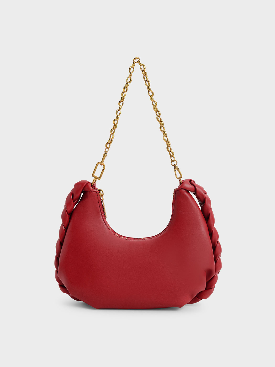 

Abby Chain Handle Braided Hobo Bag