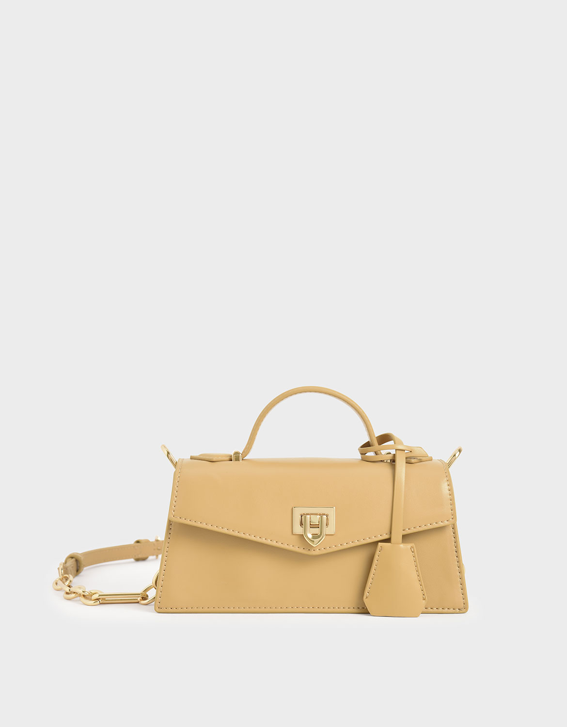 

Trapeze Top Handle Bag, Yellow